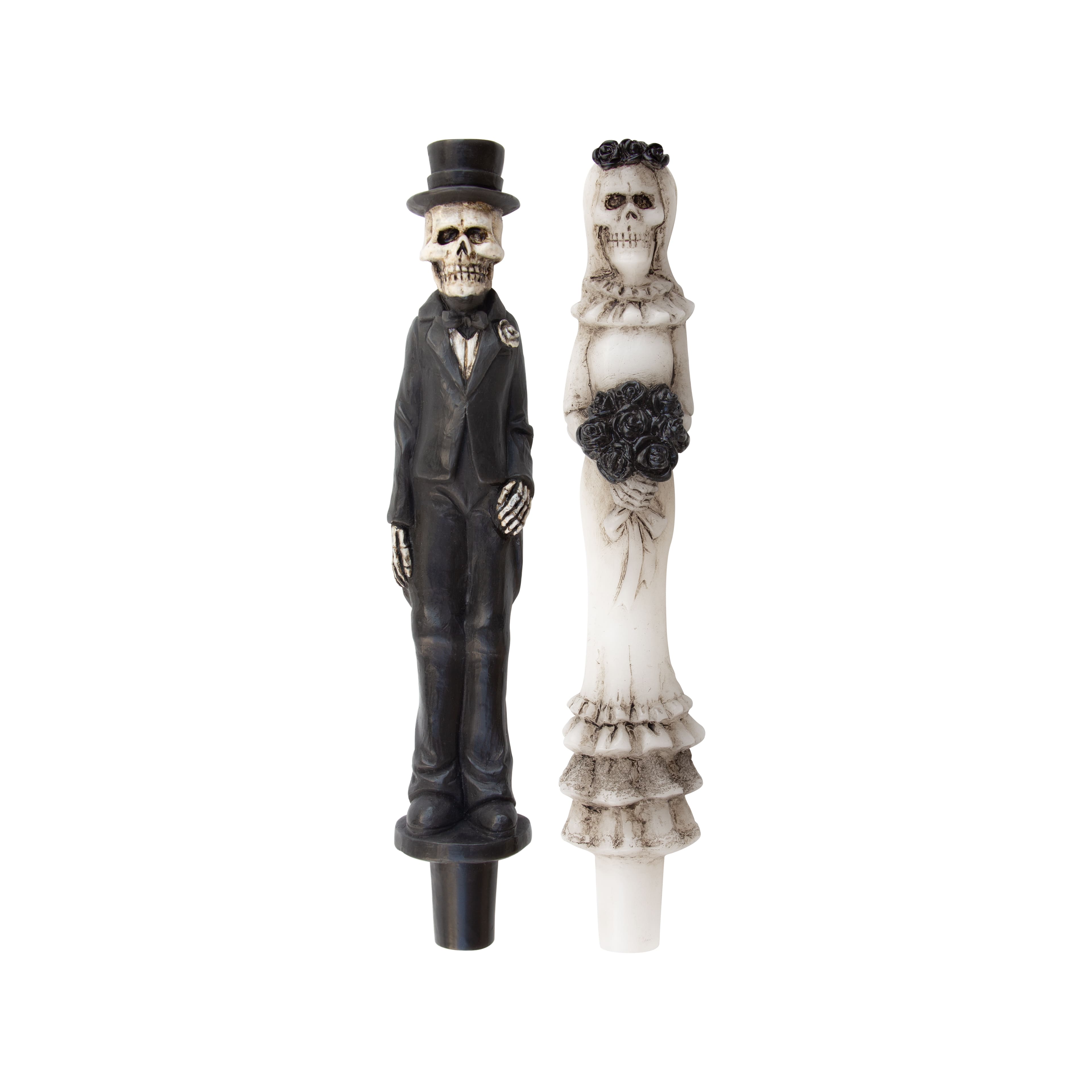 10&#x22; Skeleton Bride &#x26; Groom Taper Candles, 2ct. by Ashland&#xAE;