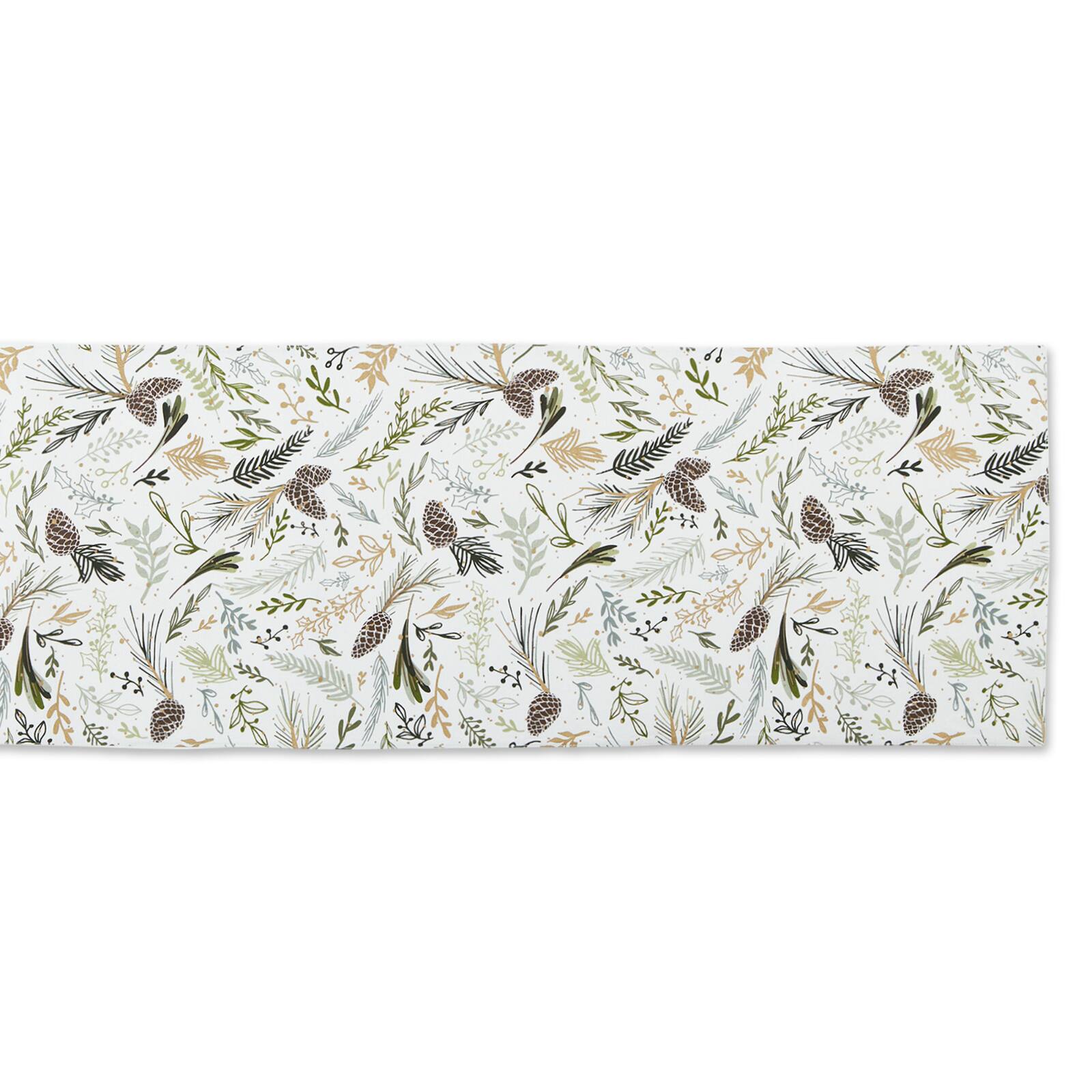 Sparkle Sprigs Printed Table Runner, 14" x 108"