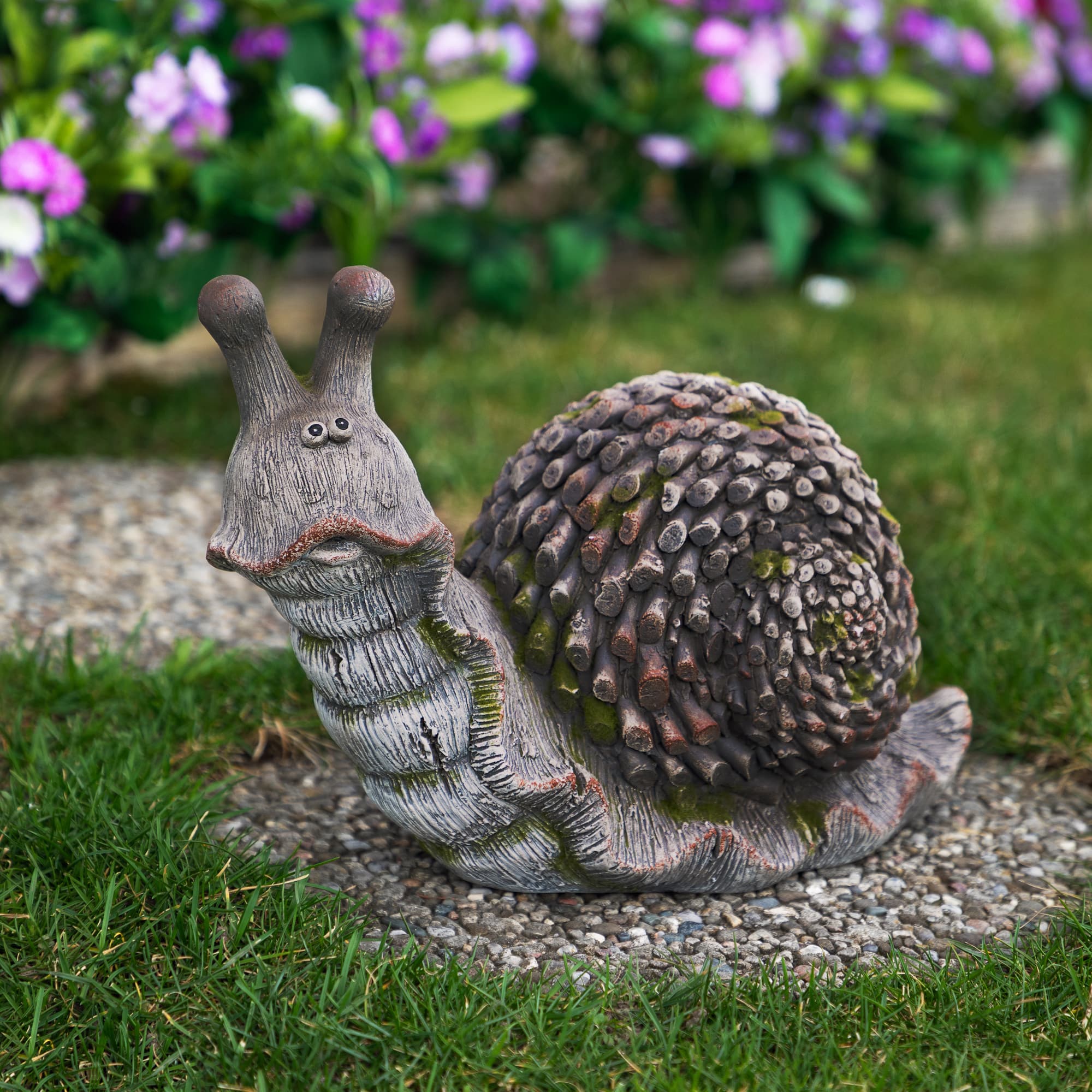15&#x22; Slowpoke Snail Outdoor Garden Statue