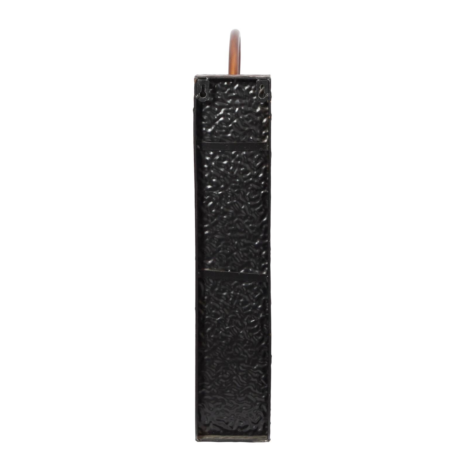 Bronze Iron Rustic Candle Wall Sconce, 25&#x22; x 13&#x22; x 12&#x22;