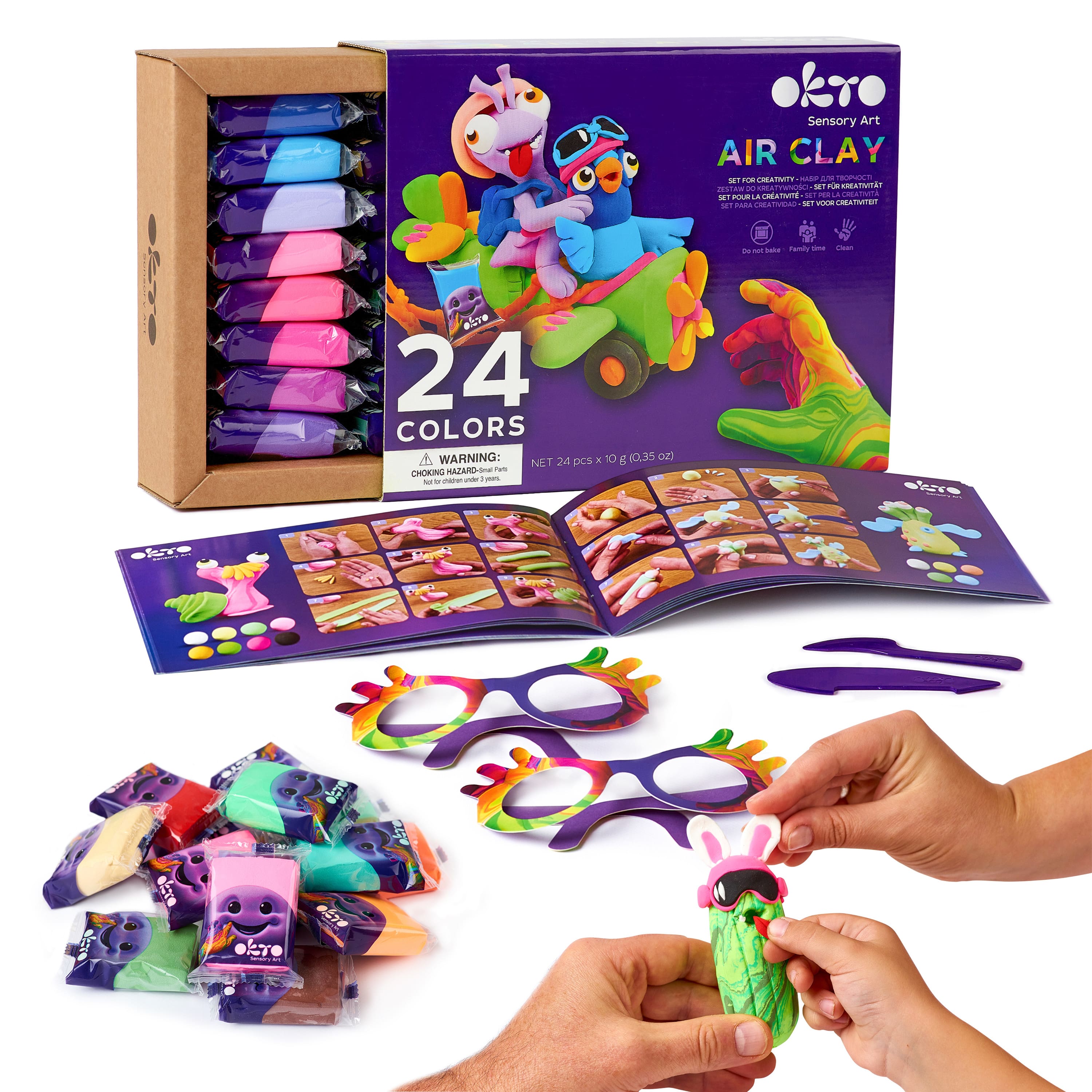 OKTO 24 Color Air Clay Creativity Kit