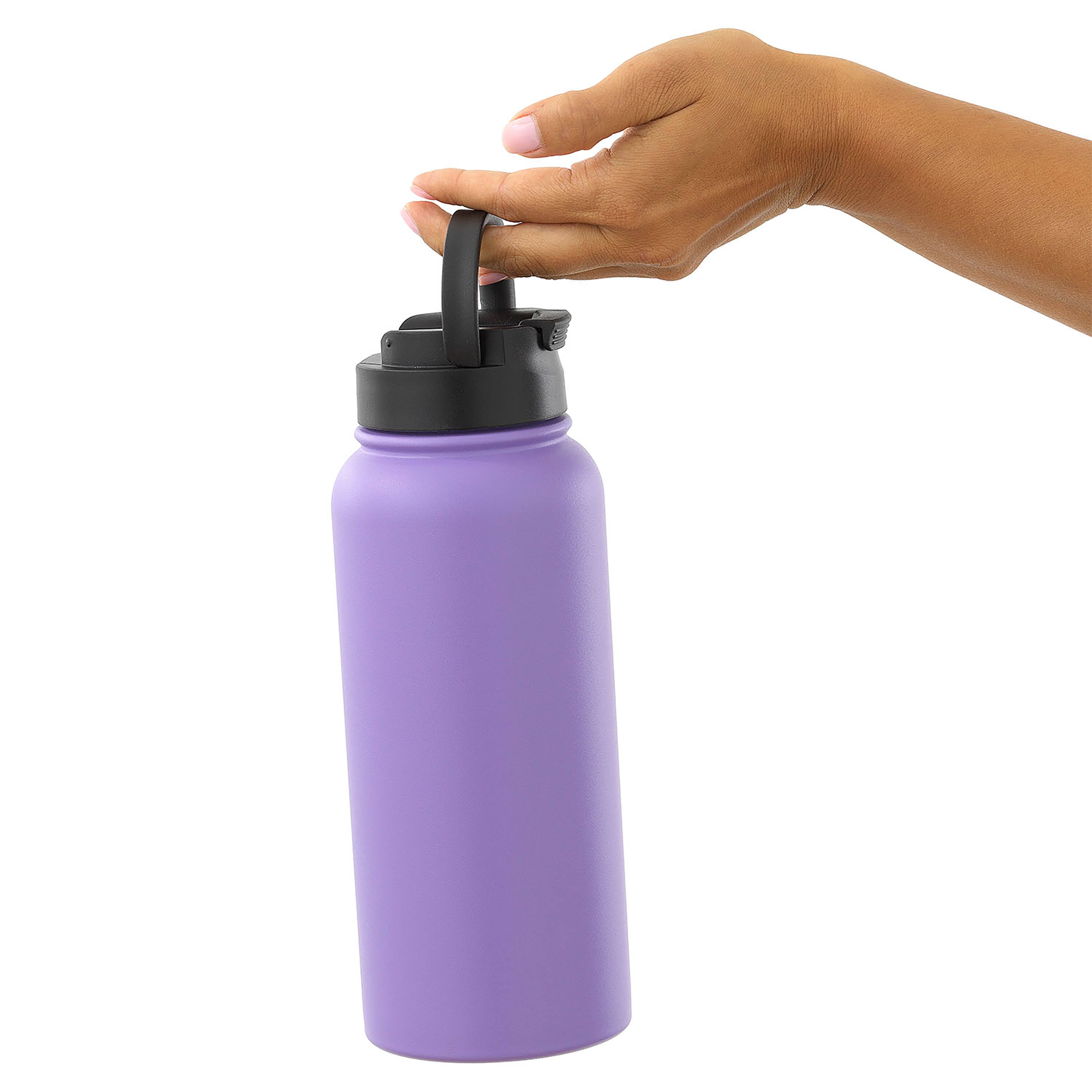 JoyJolt® 32oz. Vacuum Insulated Water Bottle With Flip Lid & Sport Straw Lid