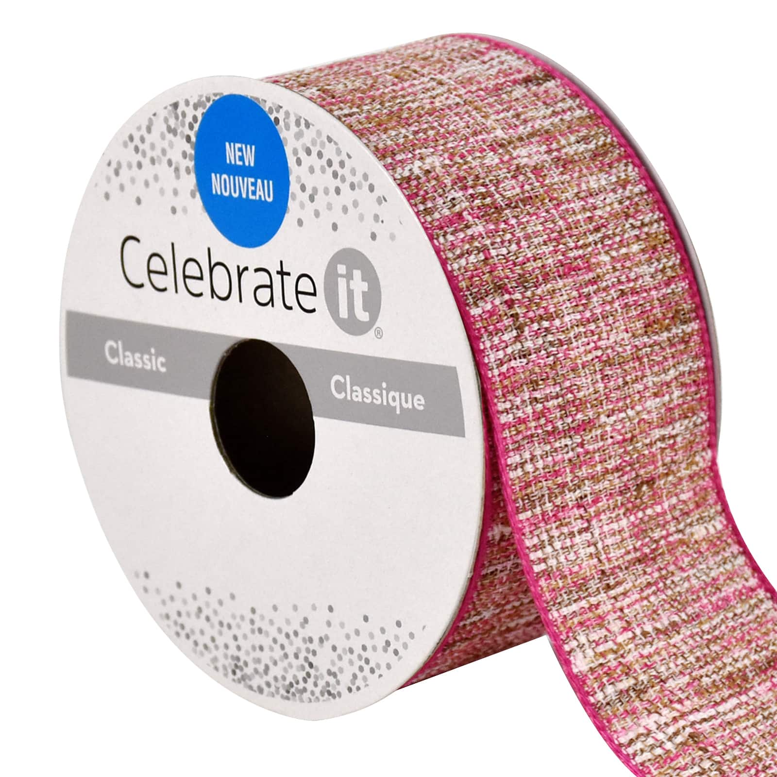 1.5&#x22; x 3yd. Faux Cotton Wired Ribbon by Celebrate It&#xAE;