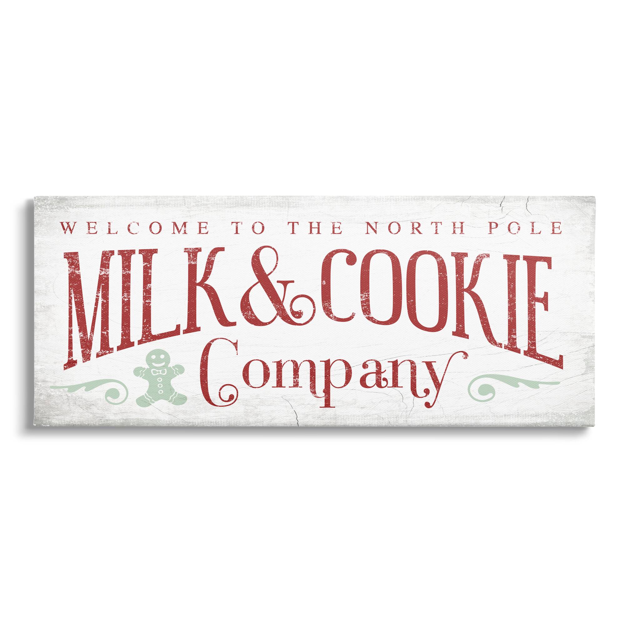 Stupell Industries Milk & Cookie Company Sign Canvas Wall Art