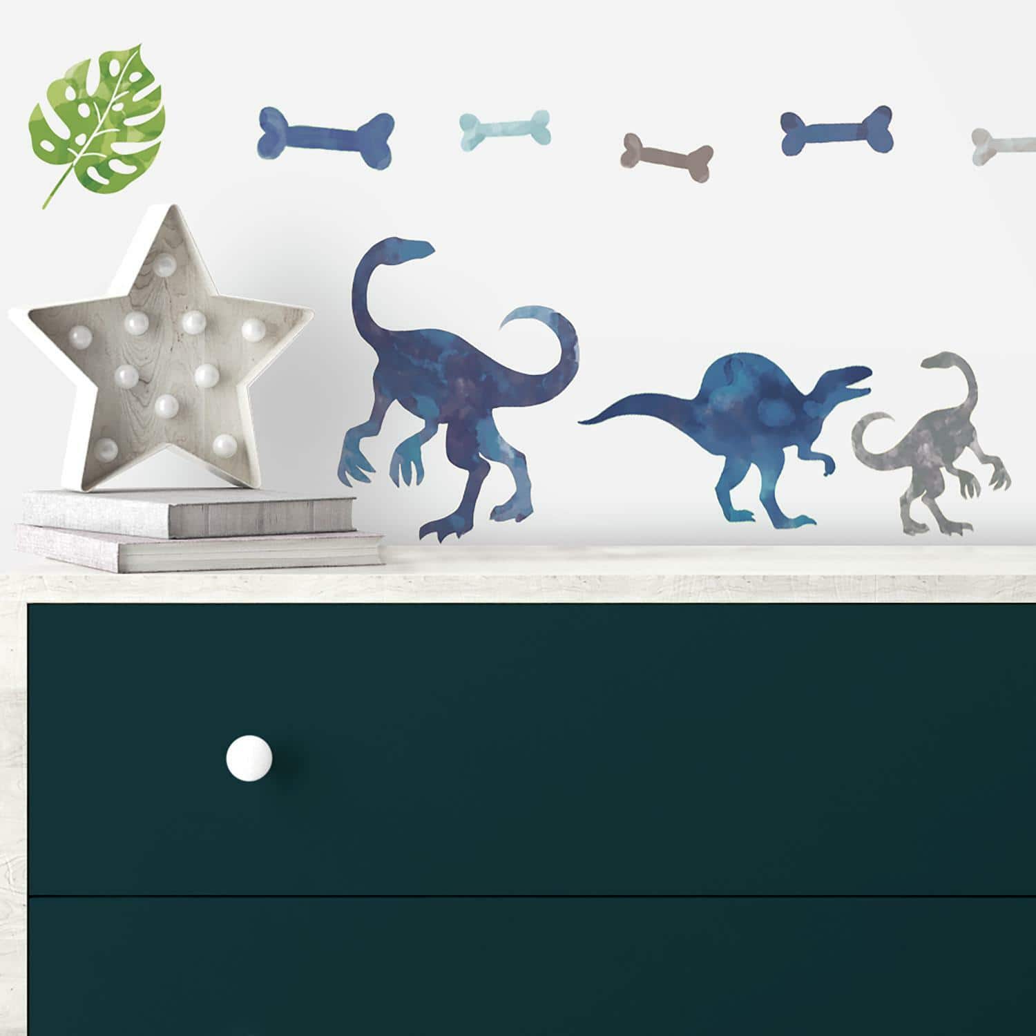 RoomMates Watercolor Dinosaur Peel & Stick Wall Decals