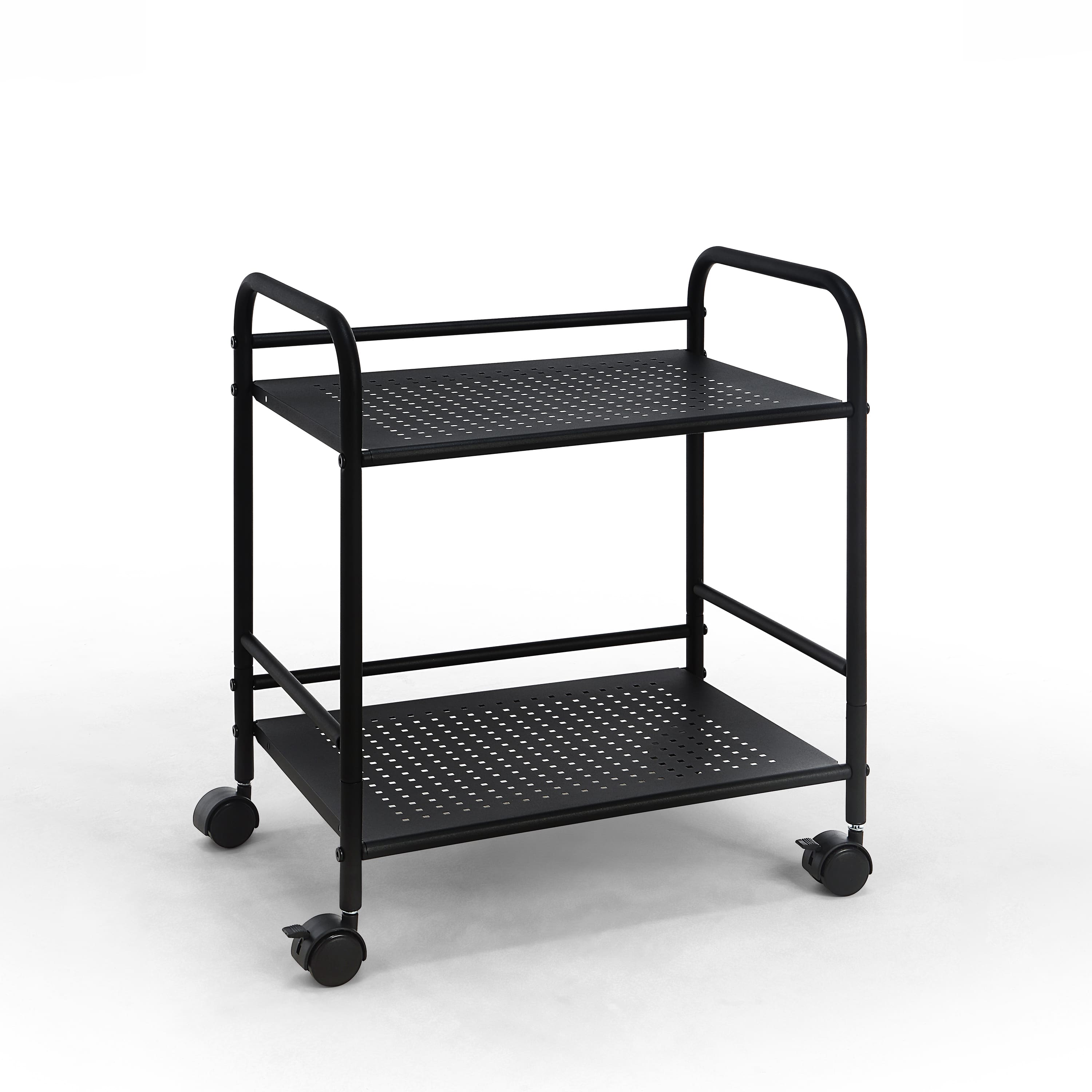 SunnyPoint 2-Tier Metal Rolling Utility Cart