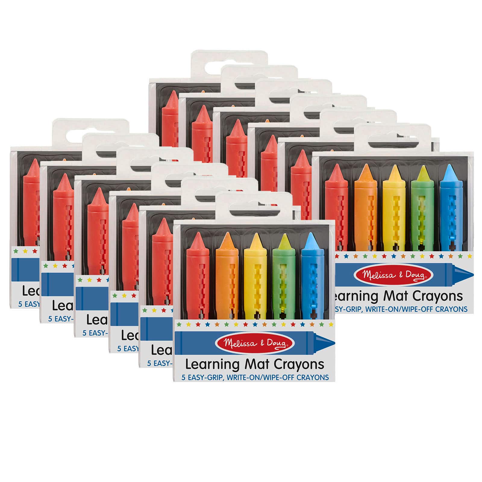 Melissa & Doug® Learning Mat Crayons, 12 Packs of 5