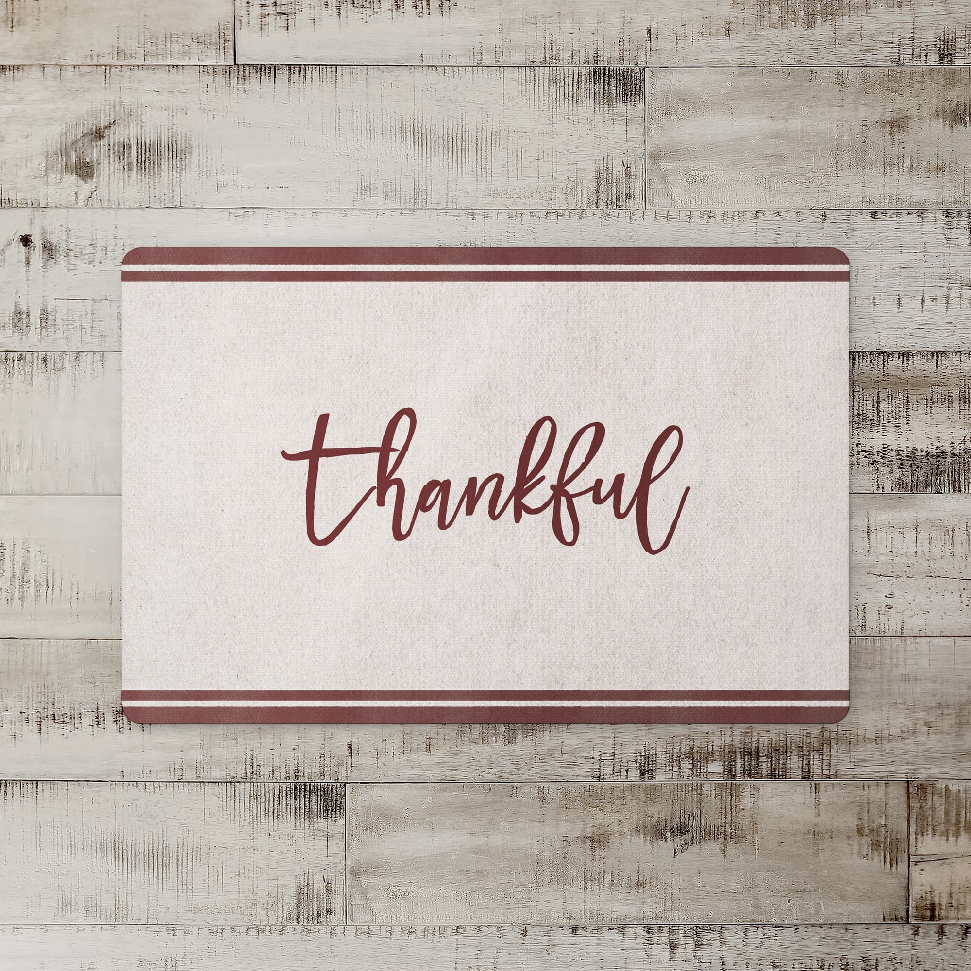 Thankful Stripes Floor Mat