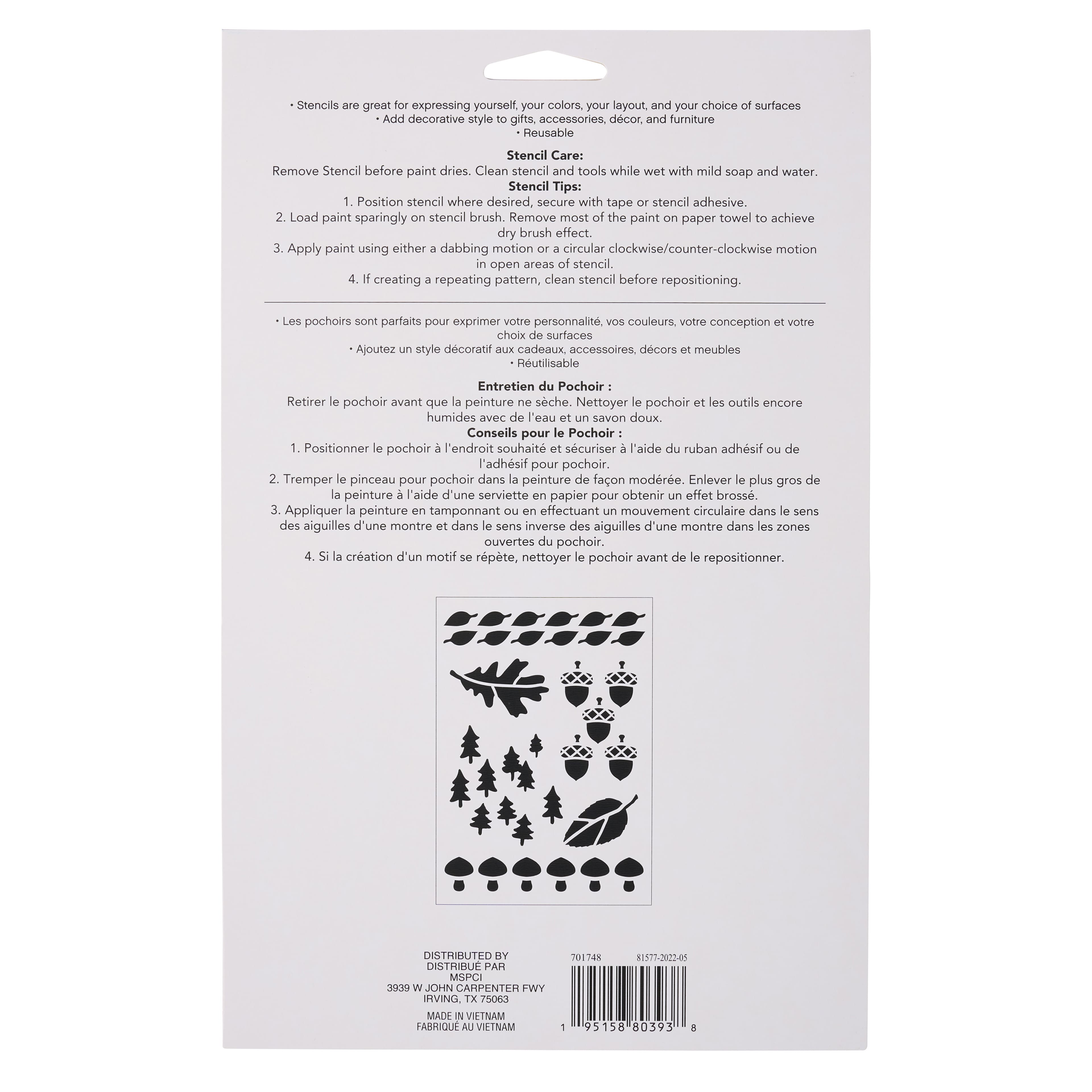 12 Pack: Woodland Icon Stencils, 7" x 10" by Craft Smart®