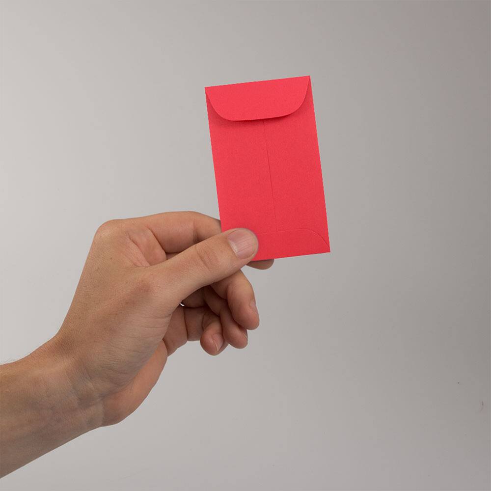 JAM Paper #3 Red Coin Business Colored Envelopes, 100ct.