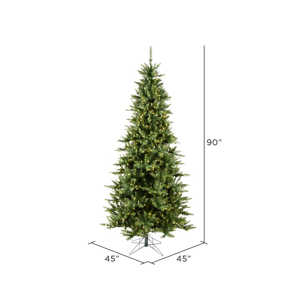 7.5ft. Pre-Lit Slim Camdon Fir Artificial Christmas Tree, Warm White Dura-Lit® LED Lights