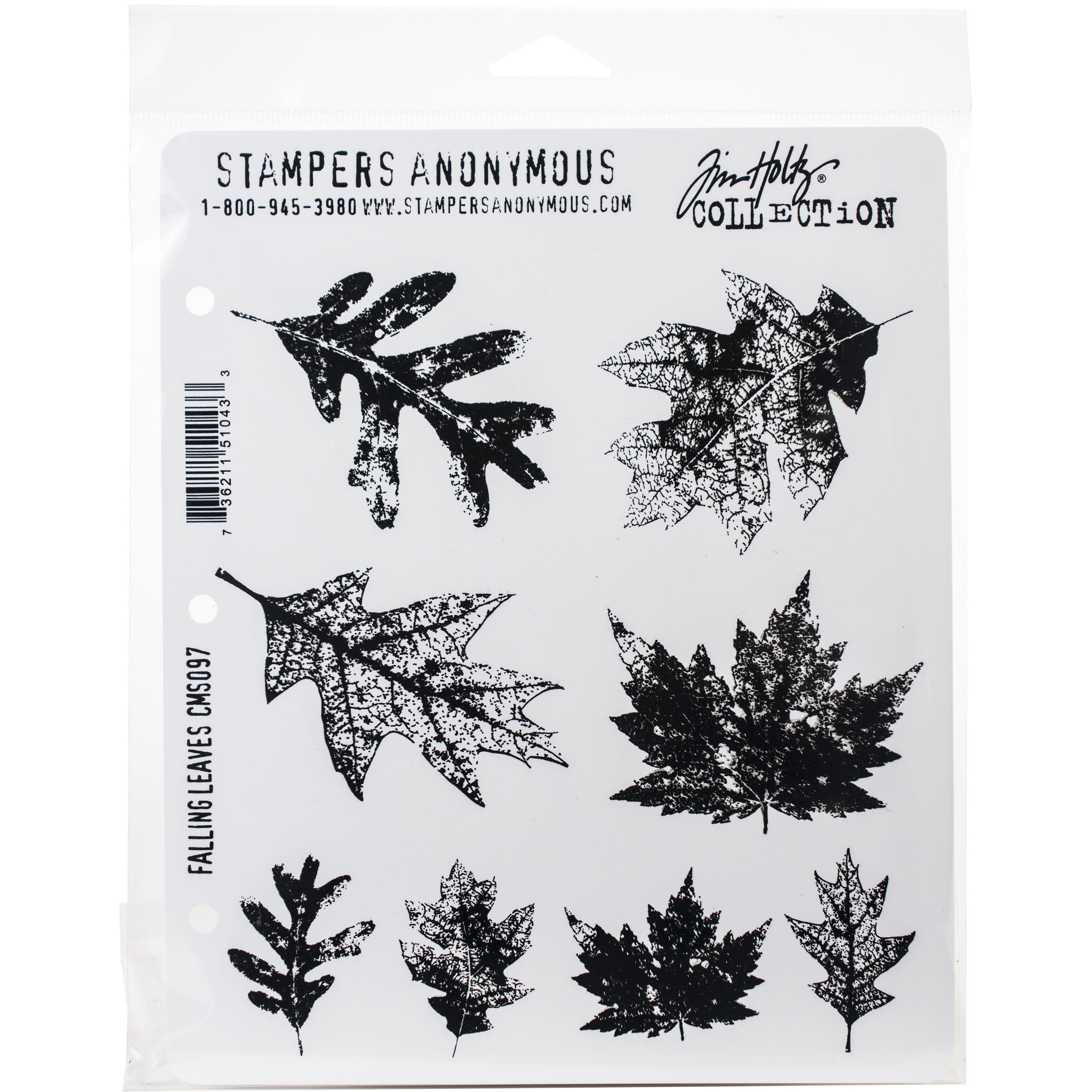 Stampers Anonymous Tim Holtz&#xAE; Falling Leaves Cling Stamps 