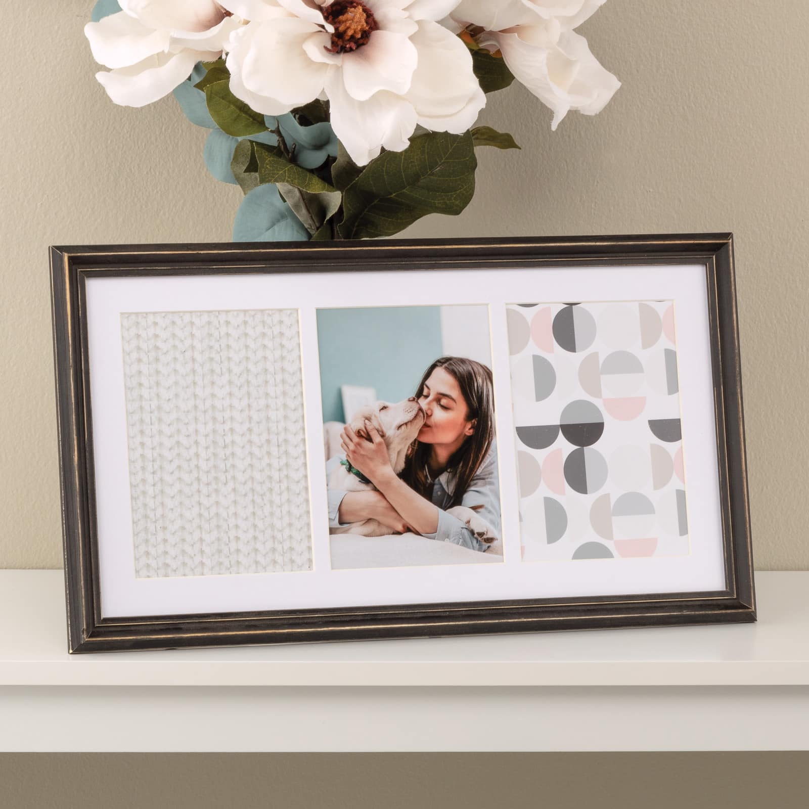 12 Pack: 3 Opening Black Distressed 5&#x22; x 7&#x22; Collage Frame, Simply Essentials&#x2122; by Studio D&#xE9;cor&#xAE;