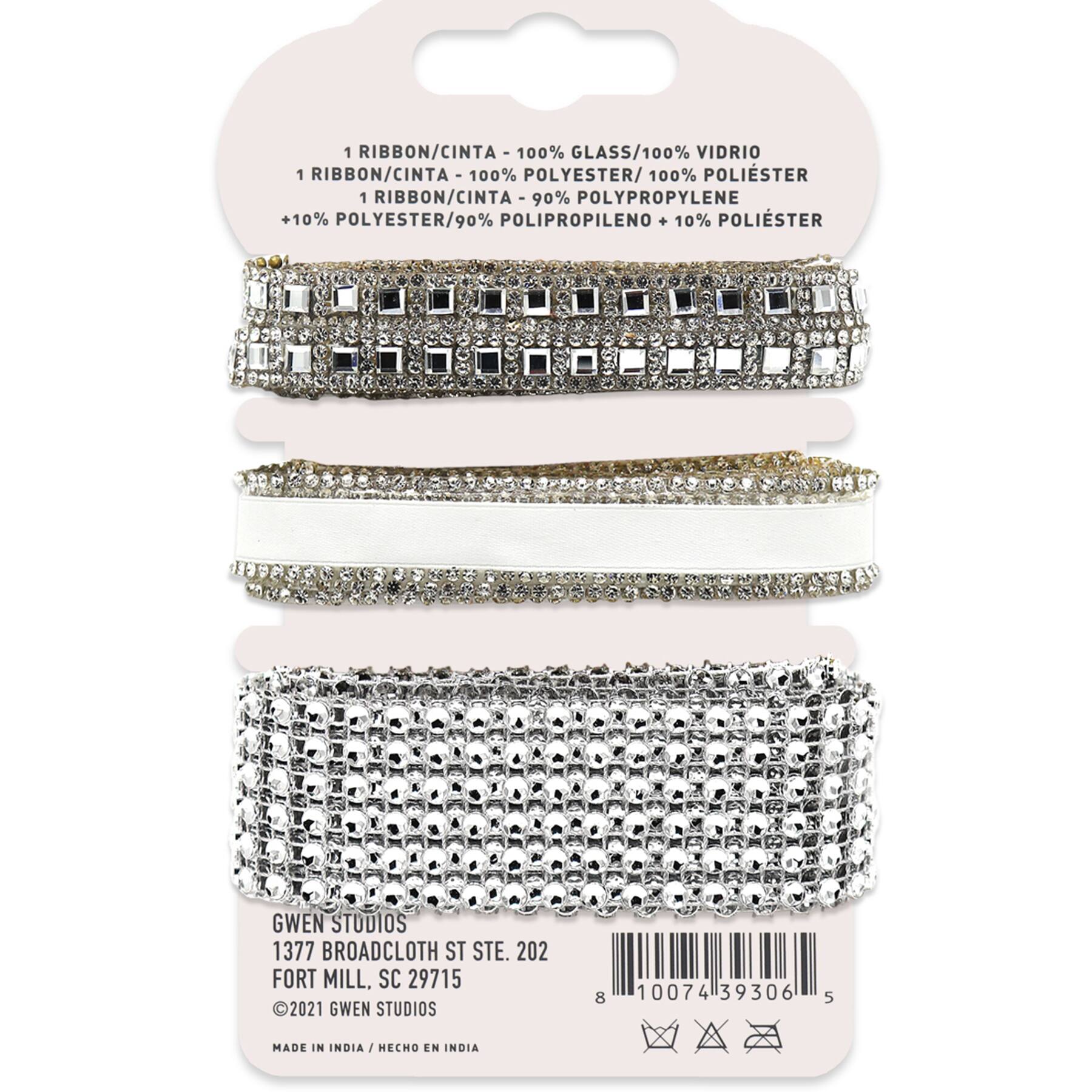 Gwen Studios 6yd. Satin &#x26; Rhinestone Trim Set