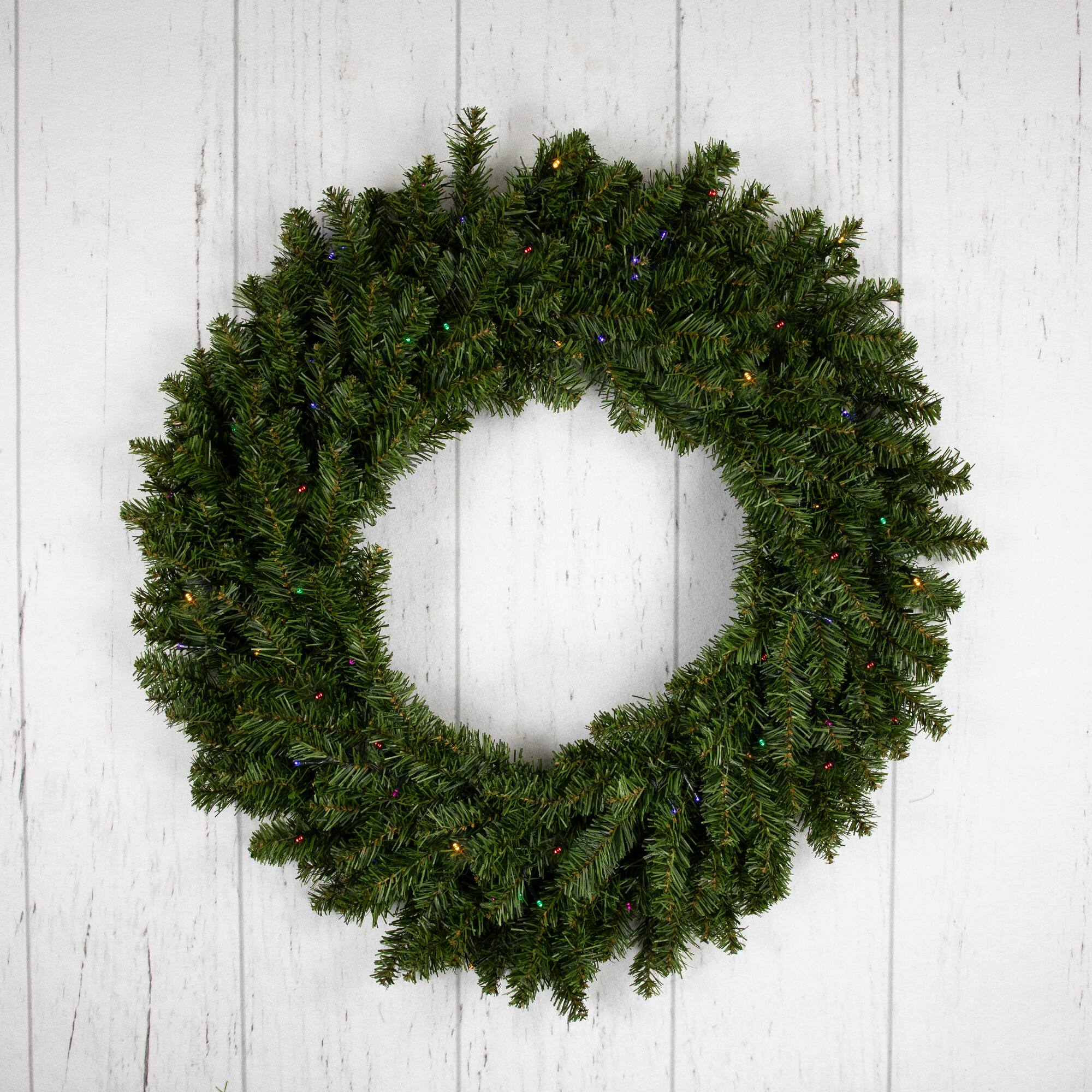 30&#x22; LED Canadian Pine Artificial Christmas Wreath