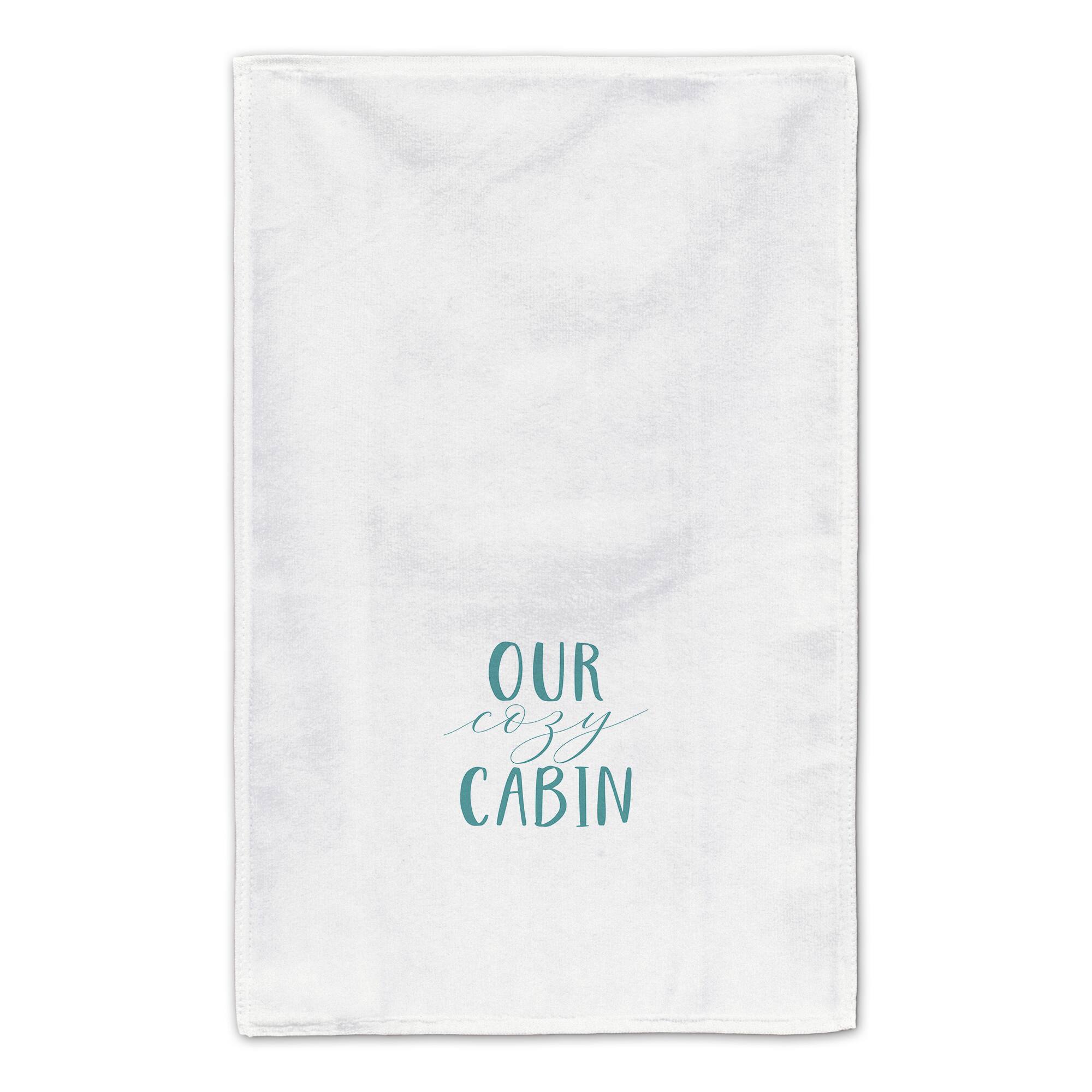 Snowy Town Teal Tea Towels - Set of 2