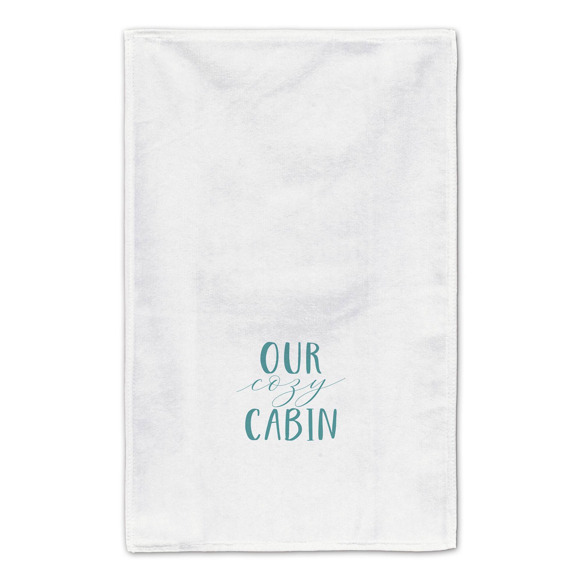 Snowy Town Teal Tea Towels - Set of 2