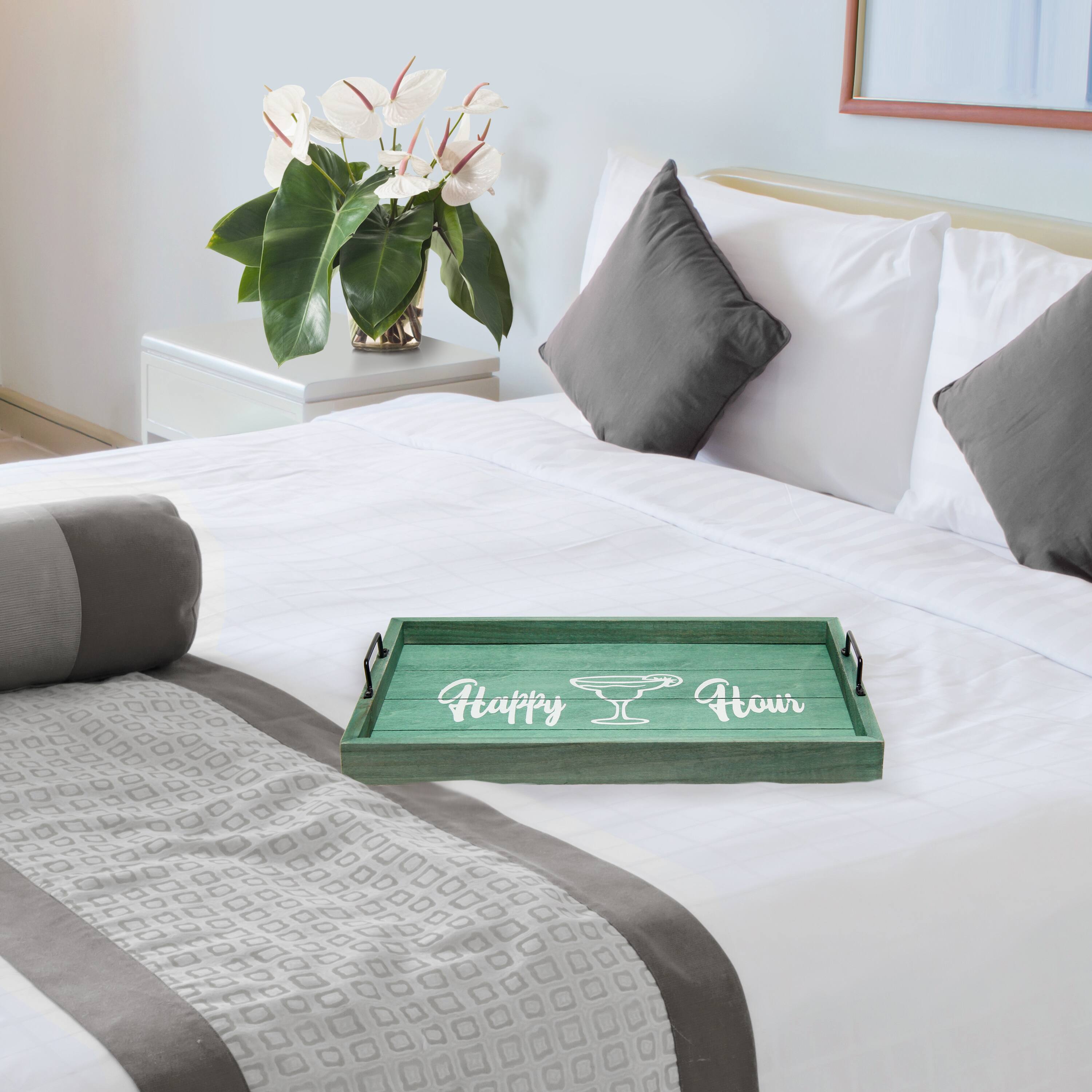 Elegant Designs&#x2122; 15.5&#x22; Happy Hour Serving Tray with Handles