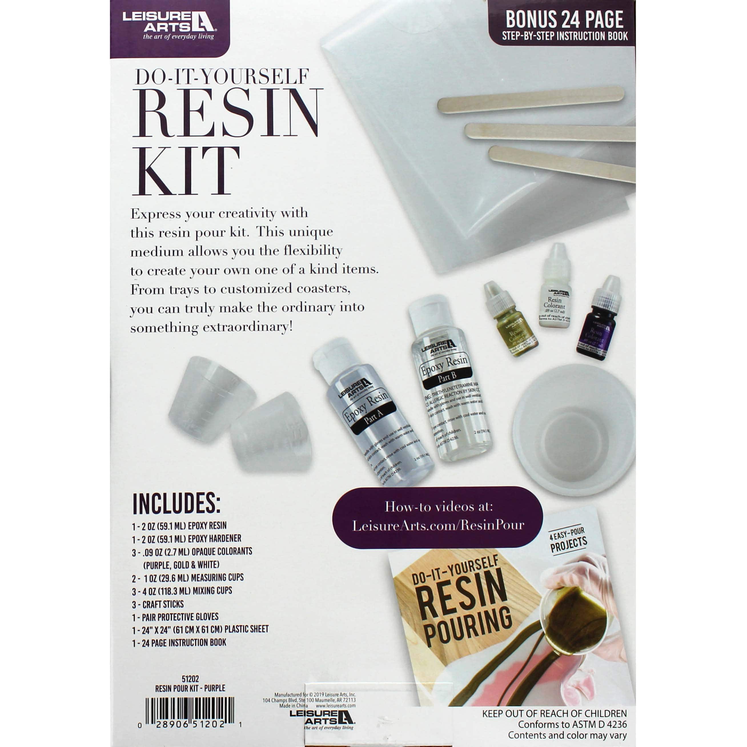 Leisure Arts® Purple Resin Pour Kit