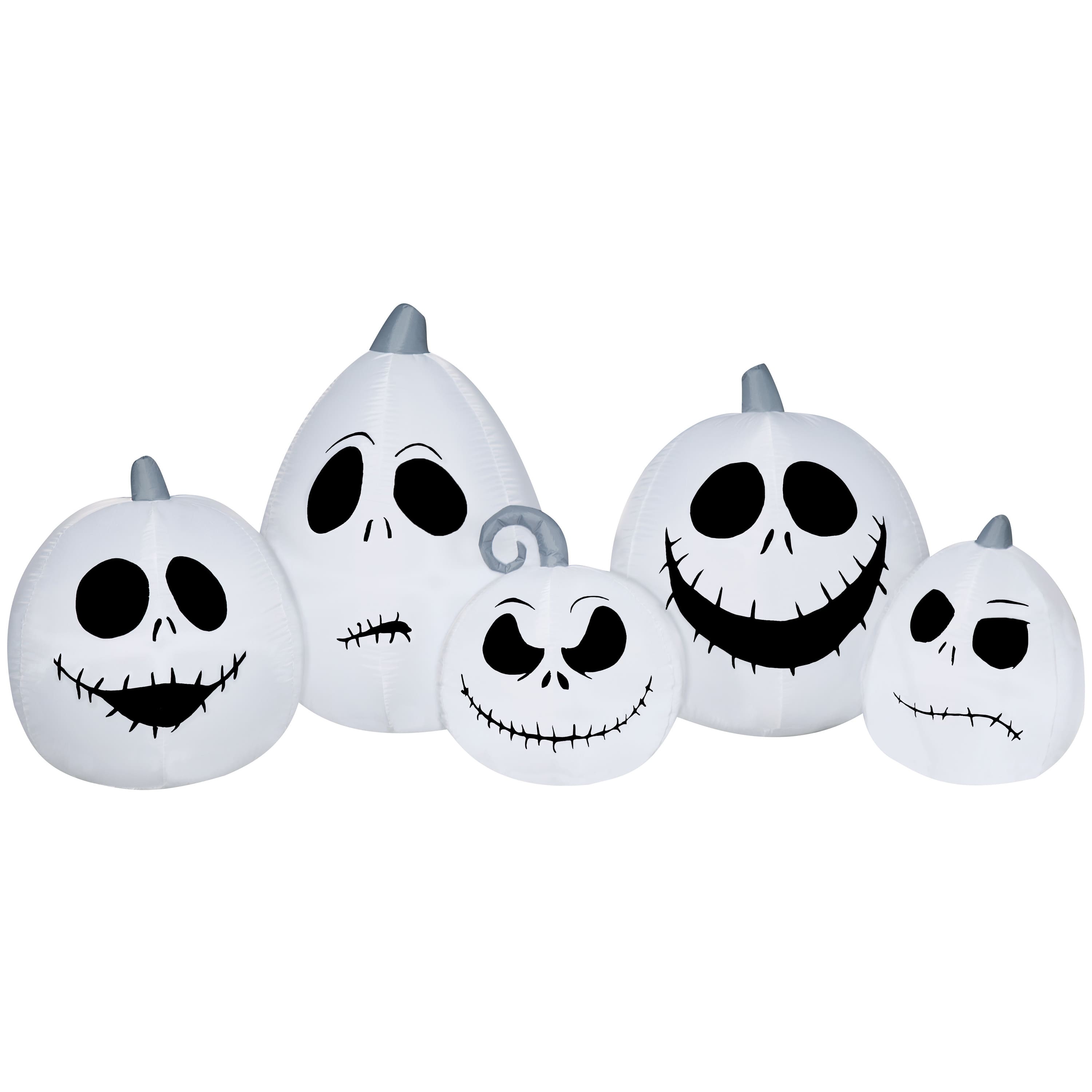 3ft. Airblown&#xAE; Inflatable Halloween Jack Skellington White Pumpkin Faces Collection Scene
