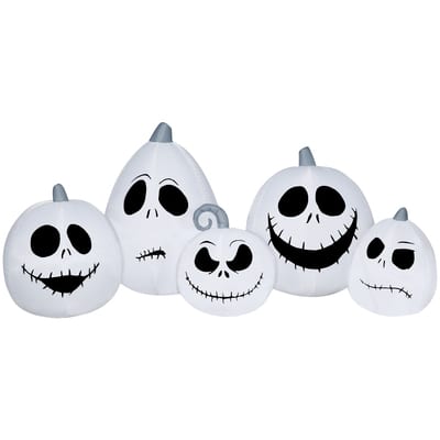 3ft. Airblown® Inflatable Halloween Jack Skellington White Pumpkin 