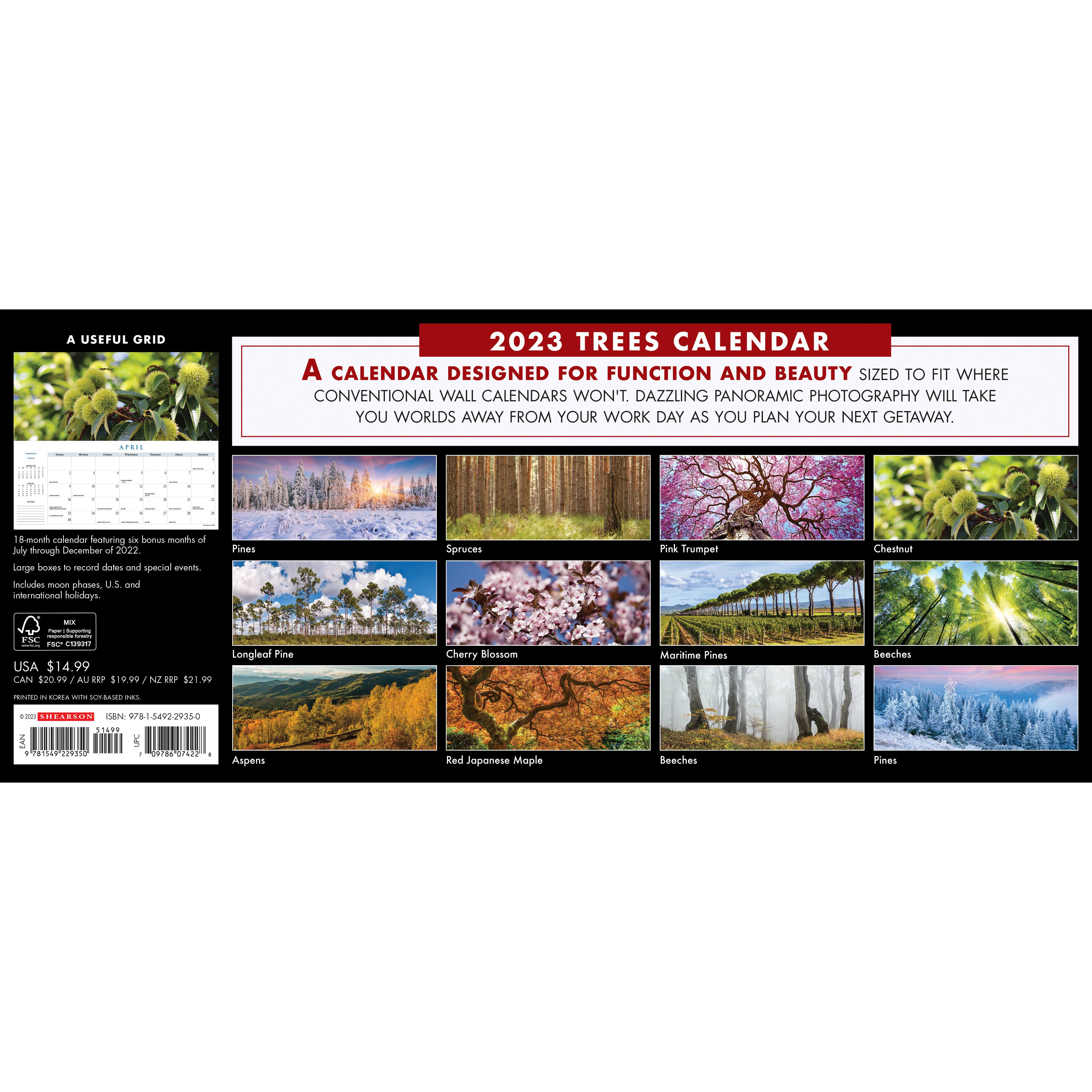 2023 Trees Panoramic Wall Calendar Michaels