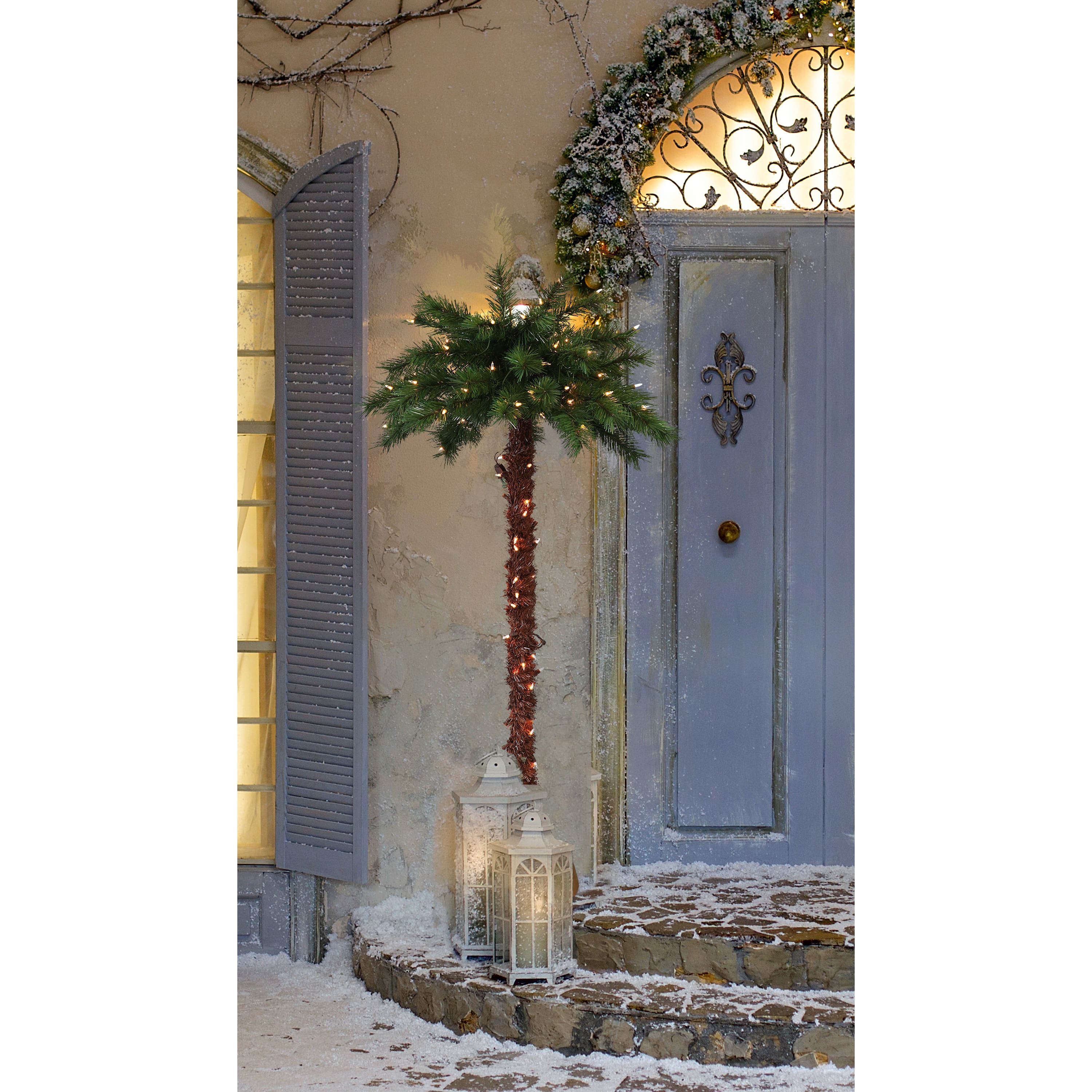 5ft. Pre-Lit Artificial Palm Tree, Clear Lights