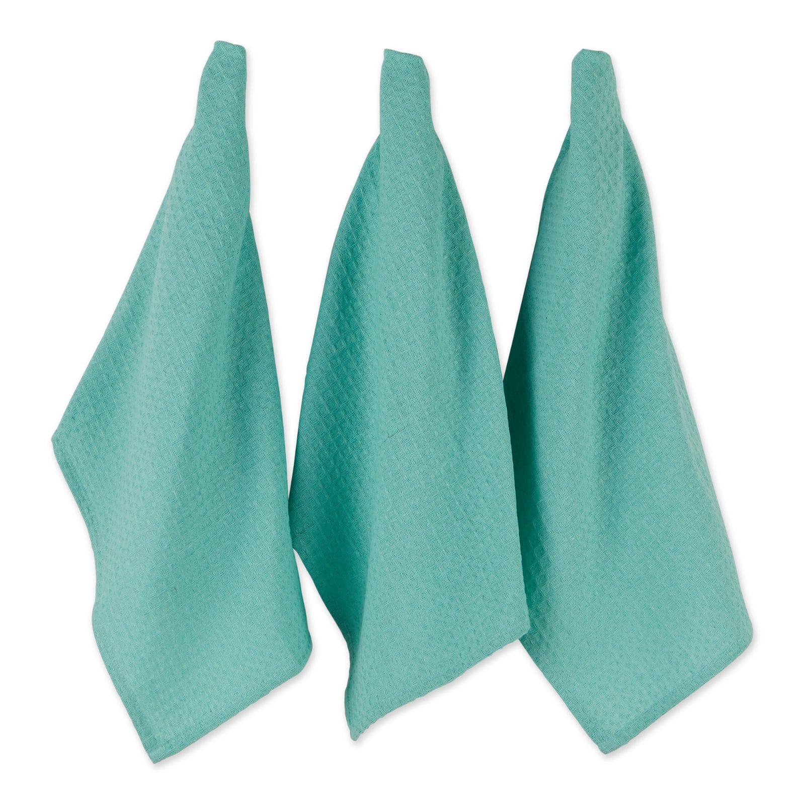 DII® Aqua Recycled Cotton Waffle Dish Towels, 6ct.