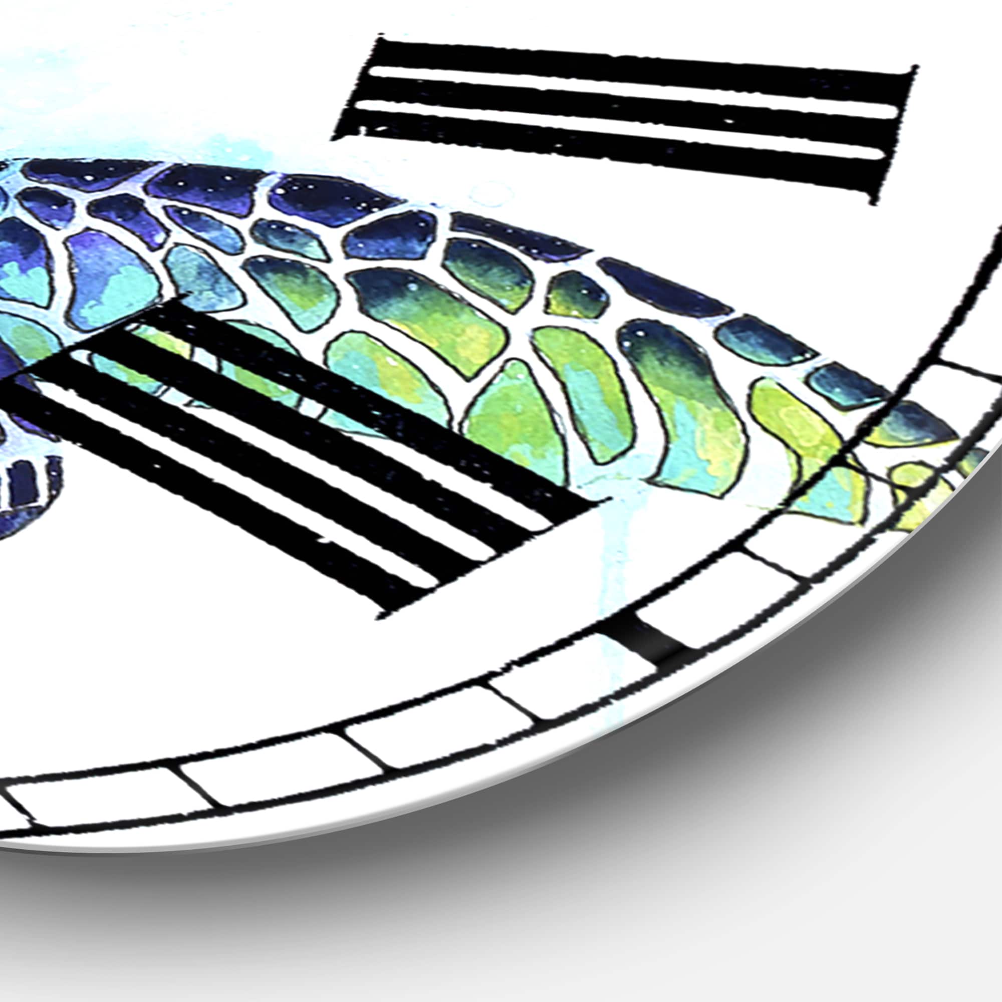 Designart 'Sea Turtle Oversized Cottage Wall Clock