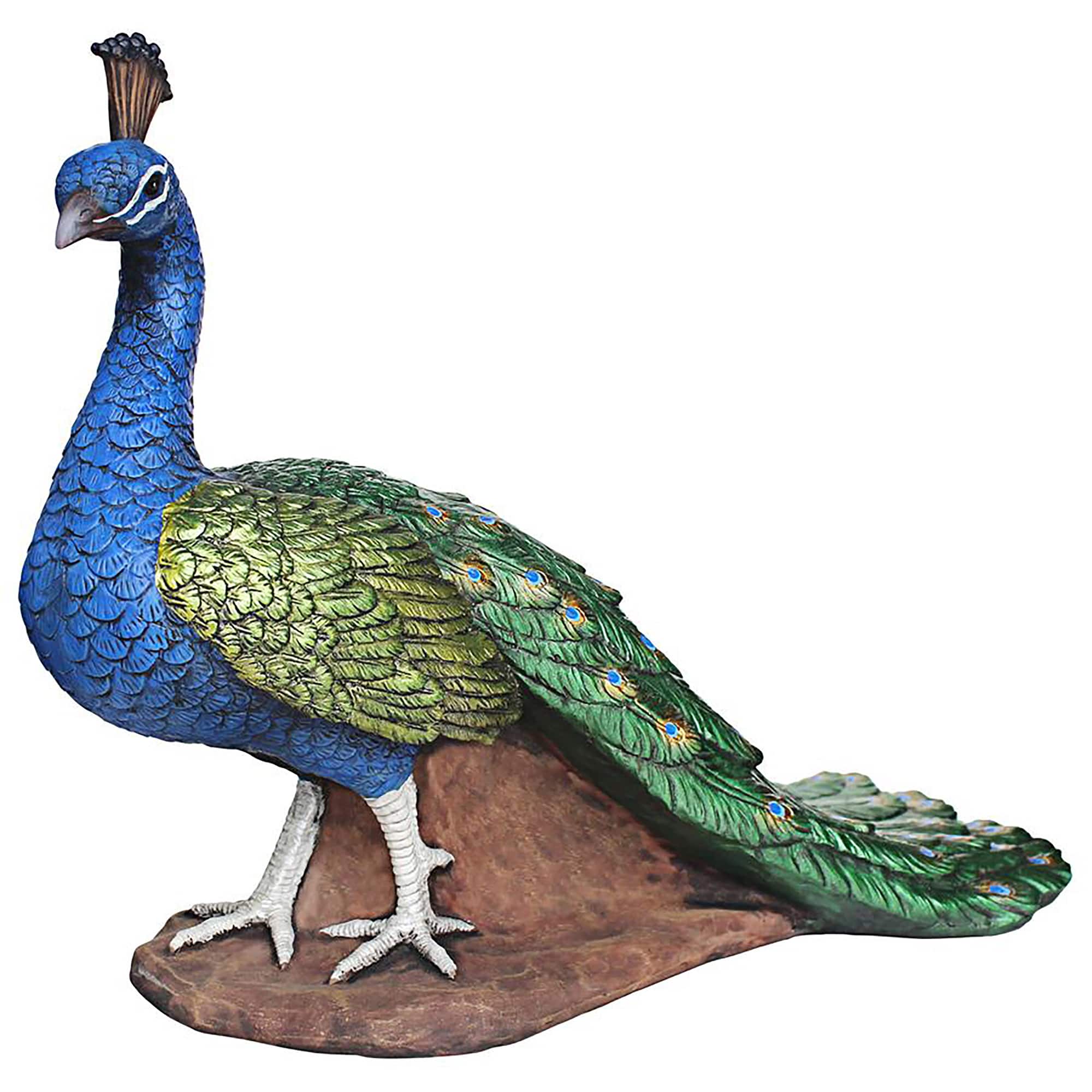 Design Toscano 13&#x22; The Regal Peacock Garden Statue