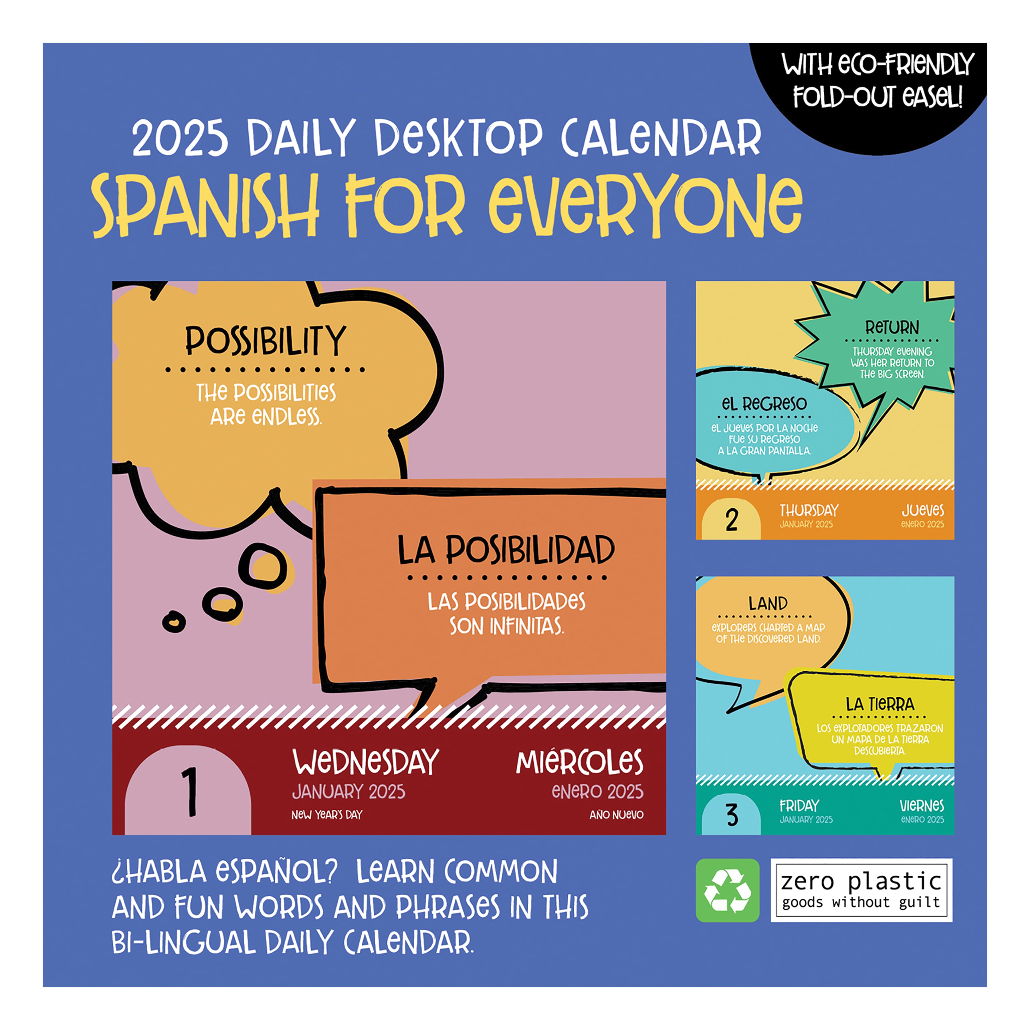 TF Publishing 2025 Spanish Words Daily Desktop Calendar