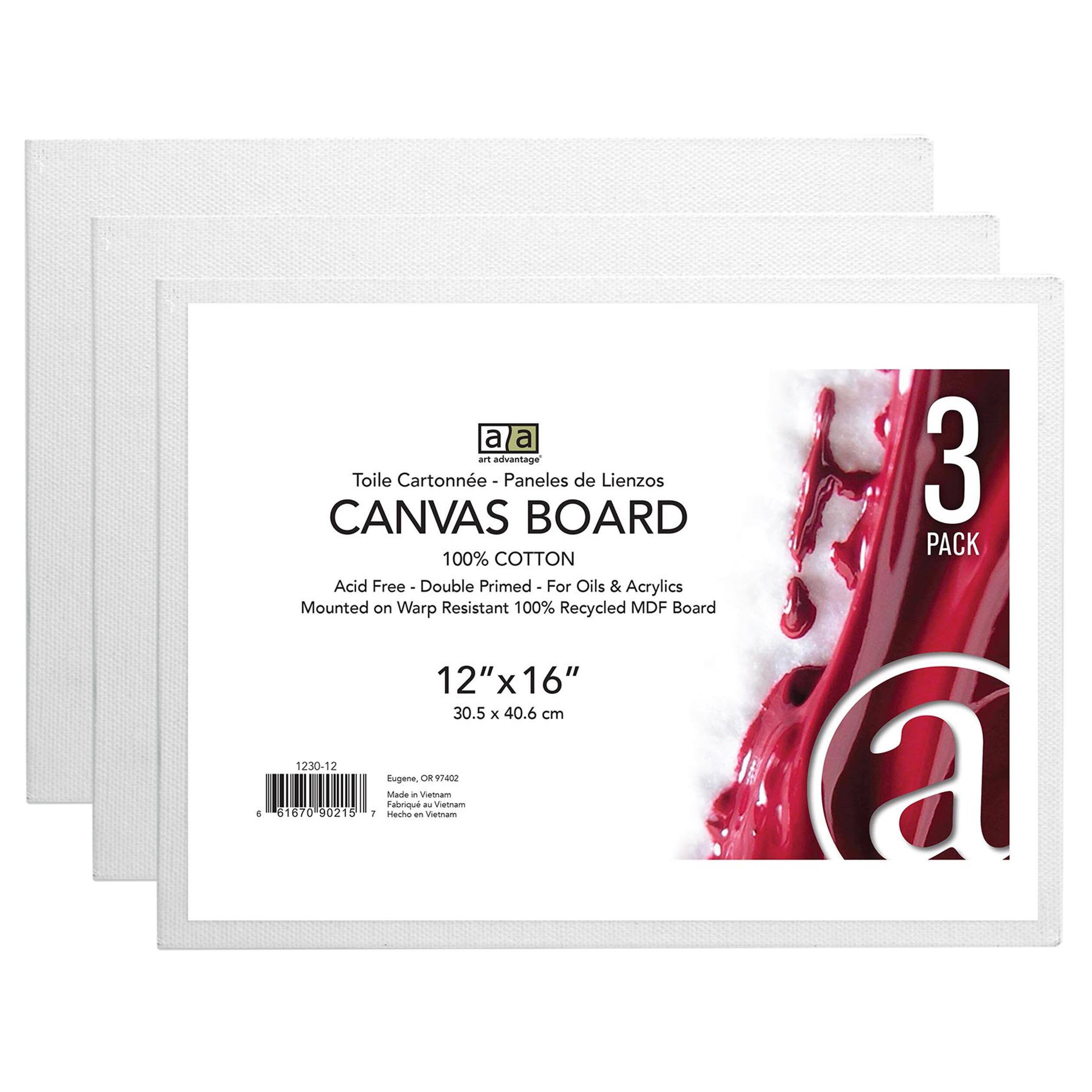 Art Advantage&#xAE; 3 Pack Canvas Board