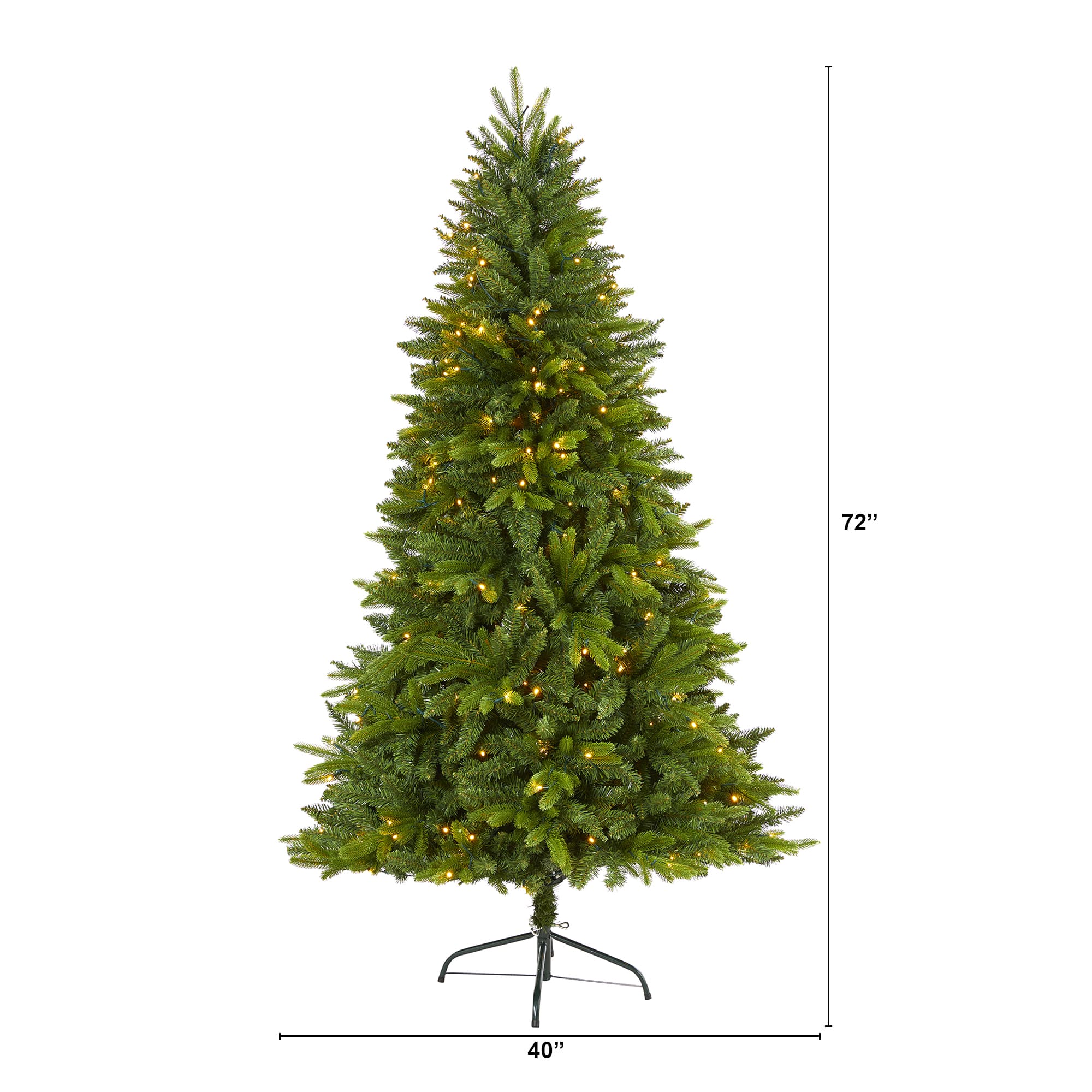 6ft. Pre-Lit Sun Valley Fir Artificial Christmas Tree, Clear LED Lights