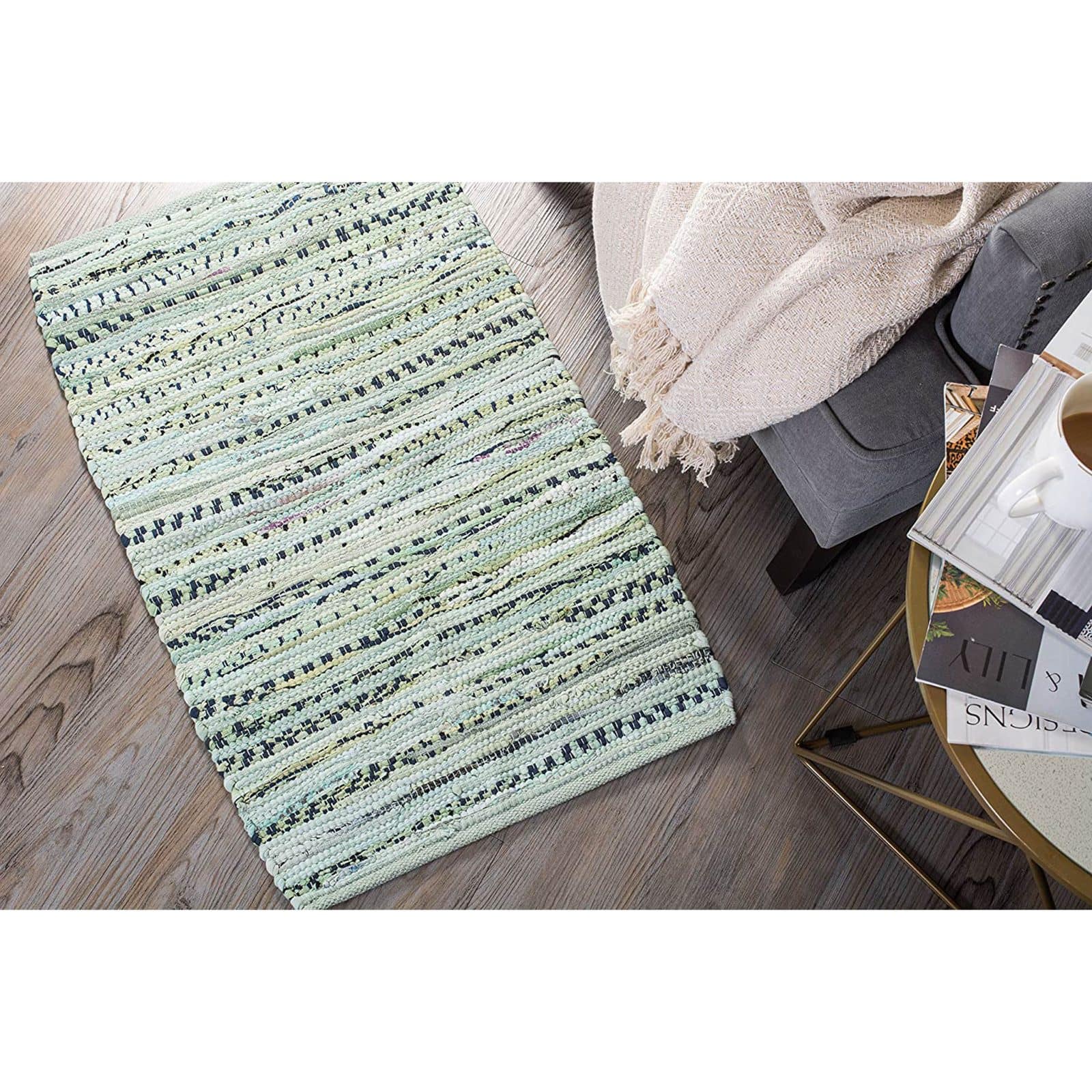 DII&#xAE; Multi Mint Rag Rug, 20&#x22; x 31.5&#x22;