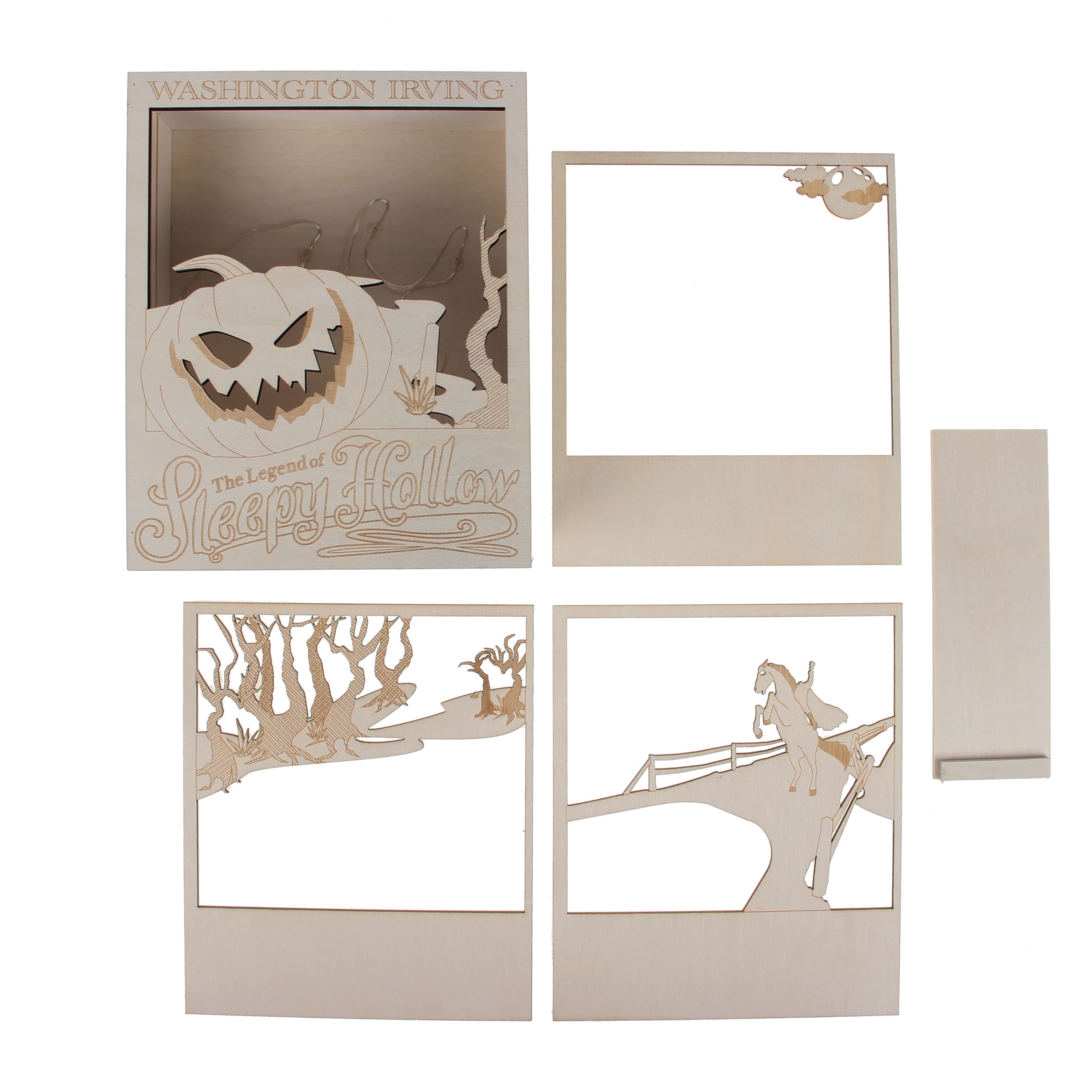 8.5&#x22; Sleepy Hollow Book DIY LED Plywood D&#xE9;cor by Make Market&#xAE;