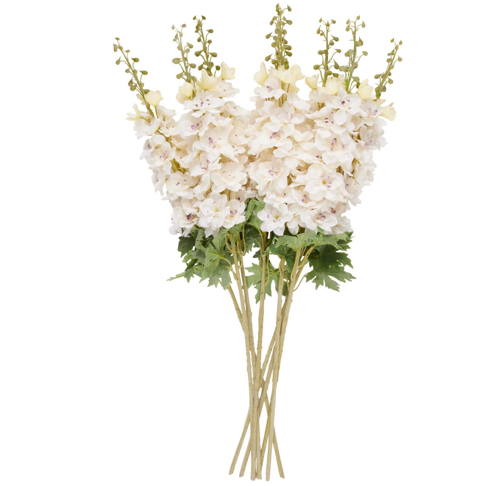 38" White Delphinium Artificial Flower Stem, 8ct.