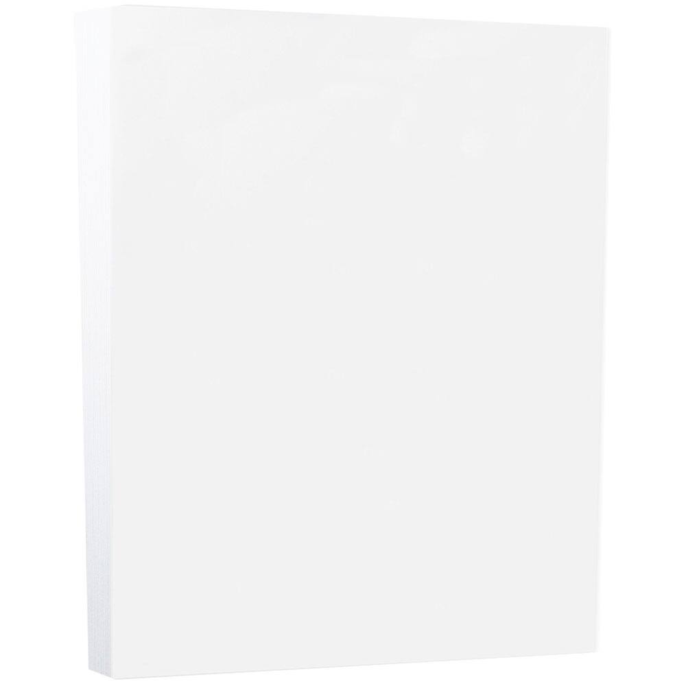 JAM Paper White 8.5&#x22; x 11&#x22; Bristol Vellum Cardstock, 100 Sheets