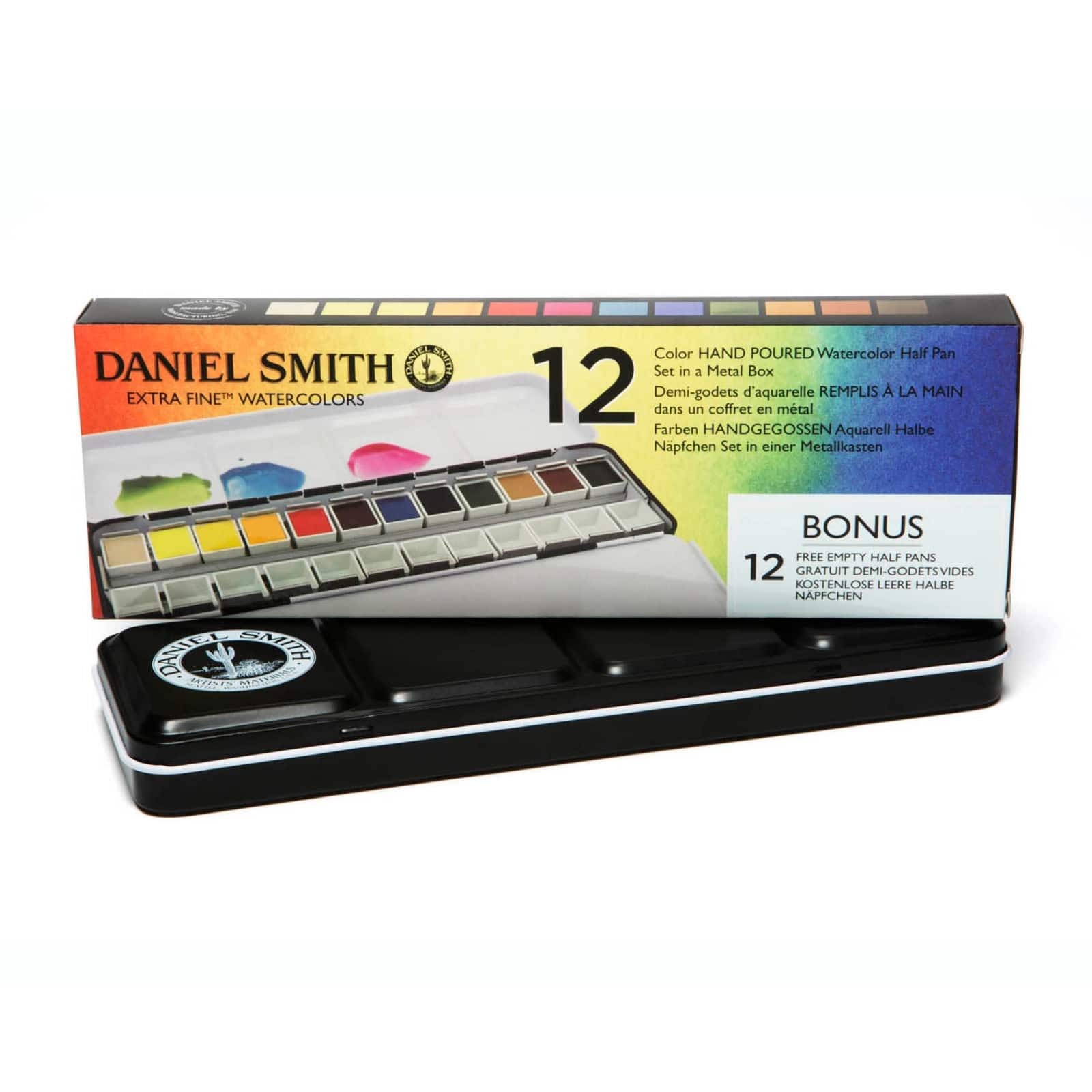 Daniel Smith Extra Fine&#x2122; Watercolor 12 Color Half Pan Set