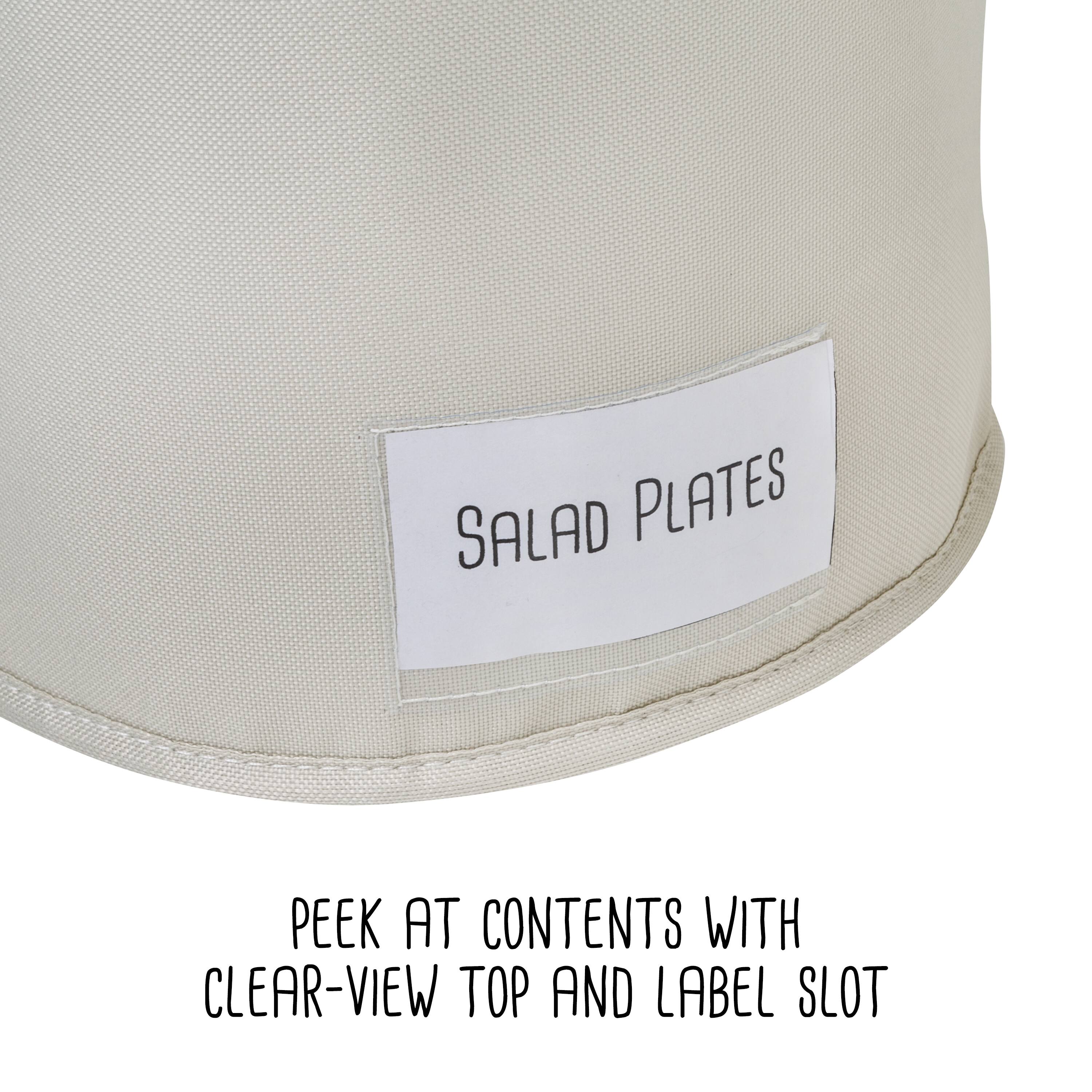 Honey Can Do Natural Round Dinnerware Storage Box Set