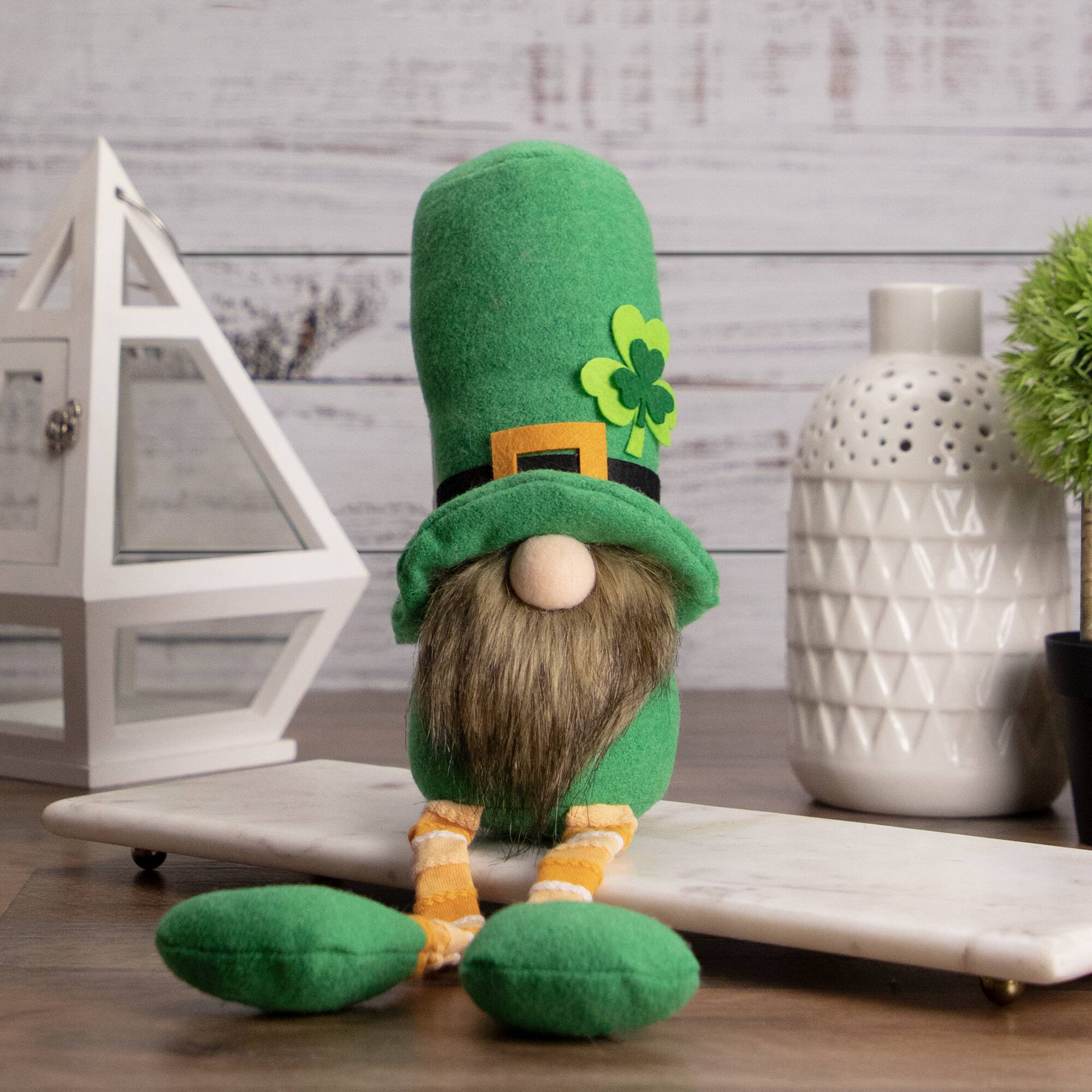 17&#x22; St. Patrick&#x27;s Day Leprechaun Gnome with Dangly Legs