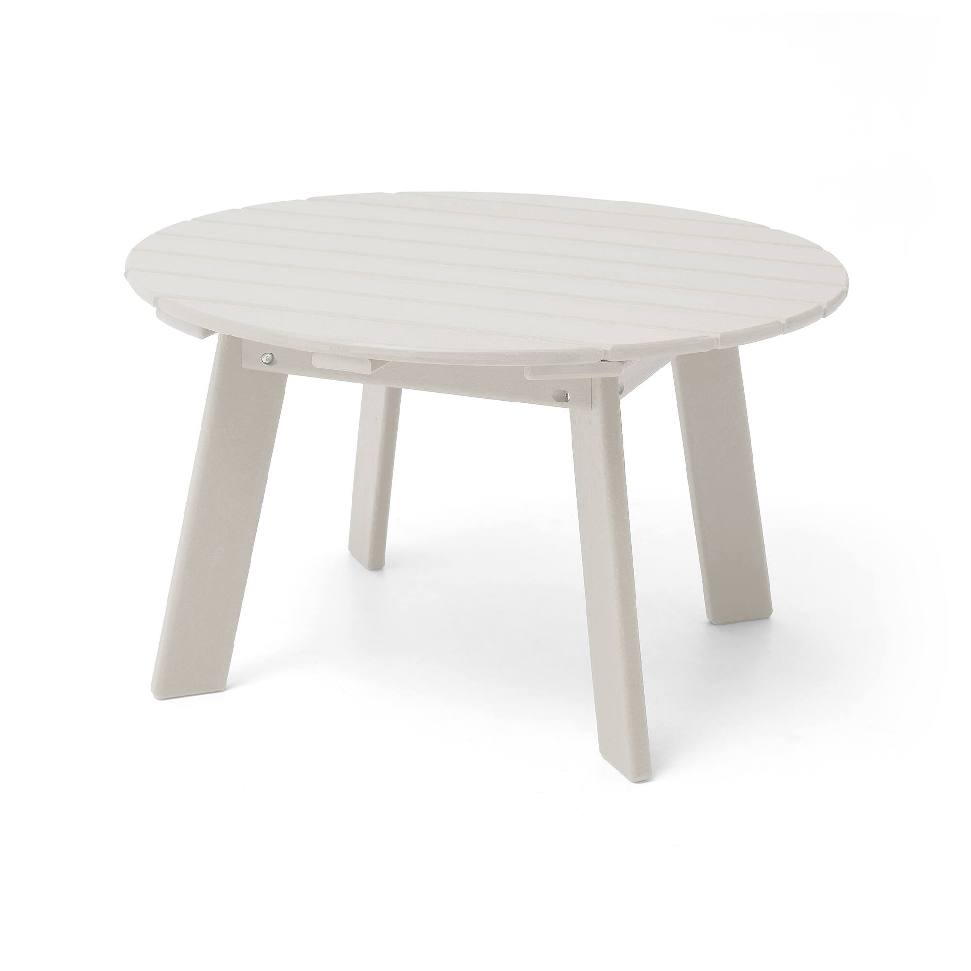 Glitzhome® 32" White Round Outdoor Coffee Table Michaels