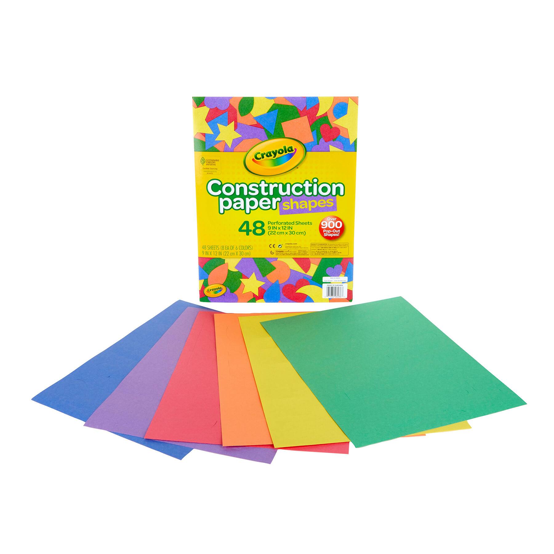 Crayola® 9" x 12" Multicolor Construction Paper Shapes Packs, 3ct.