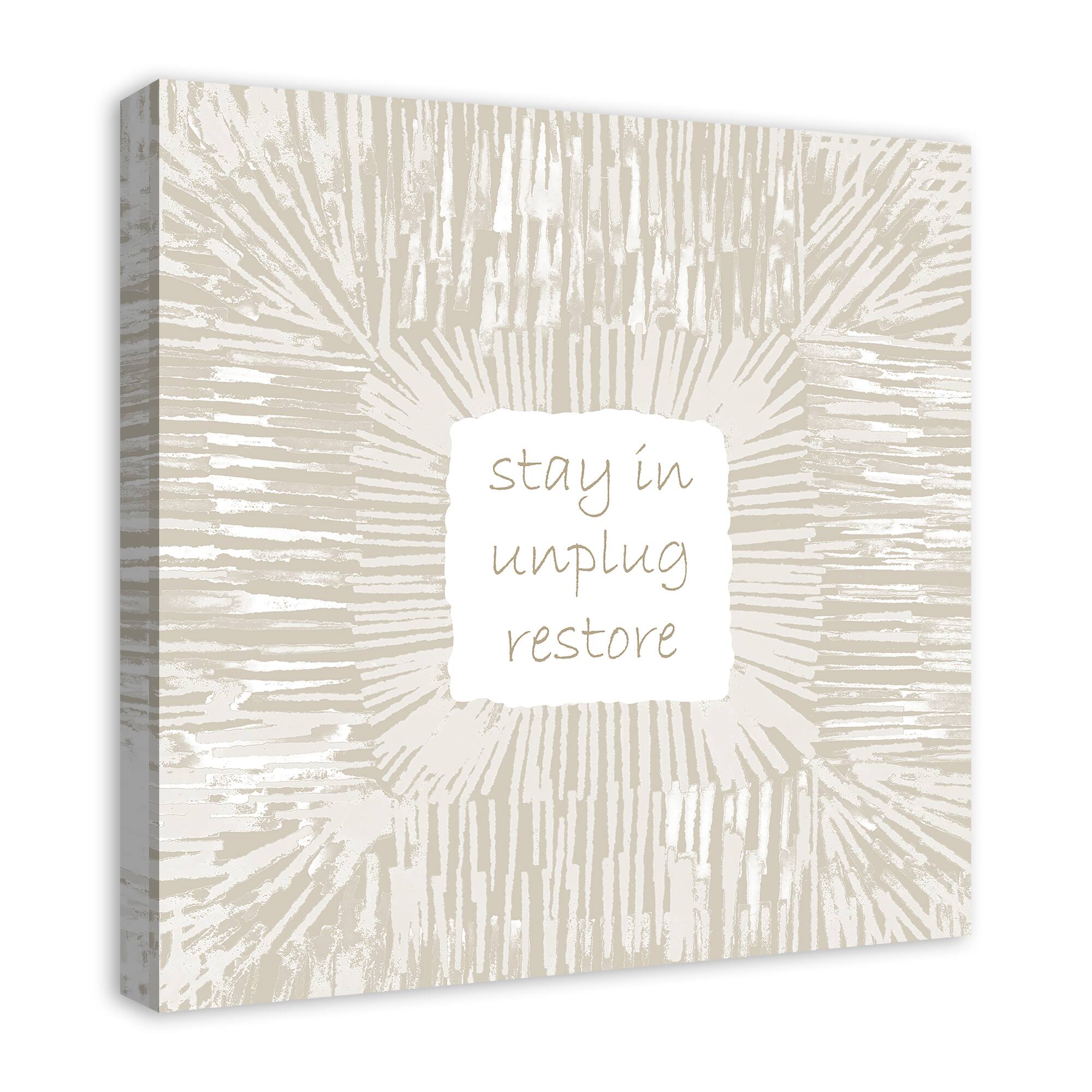 Stay In and Unplug Canvas Wall Art