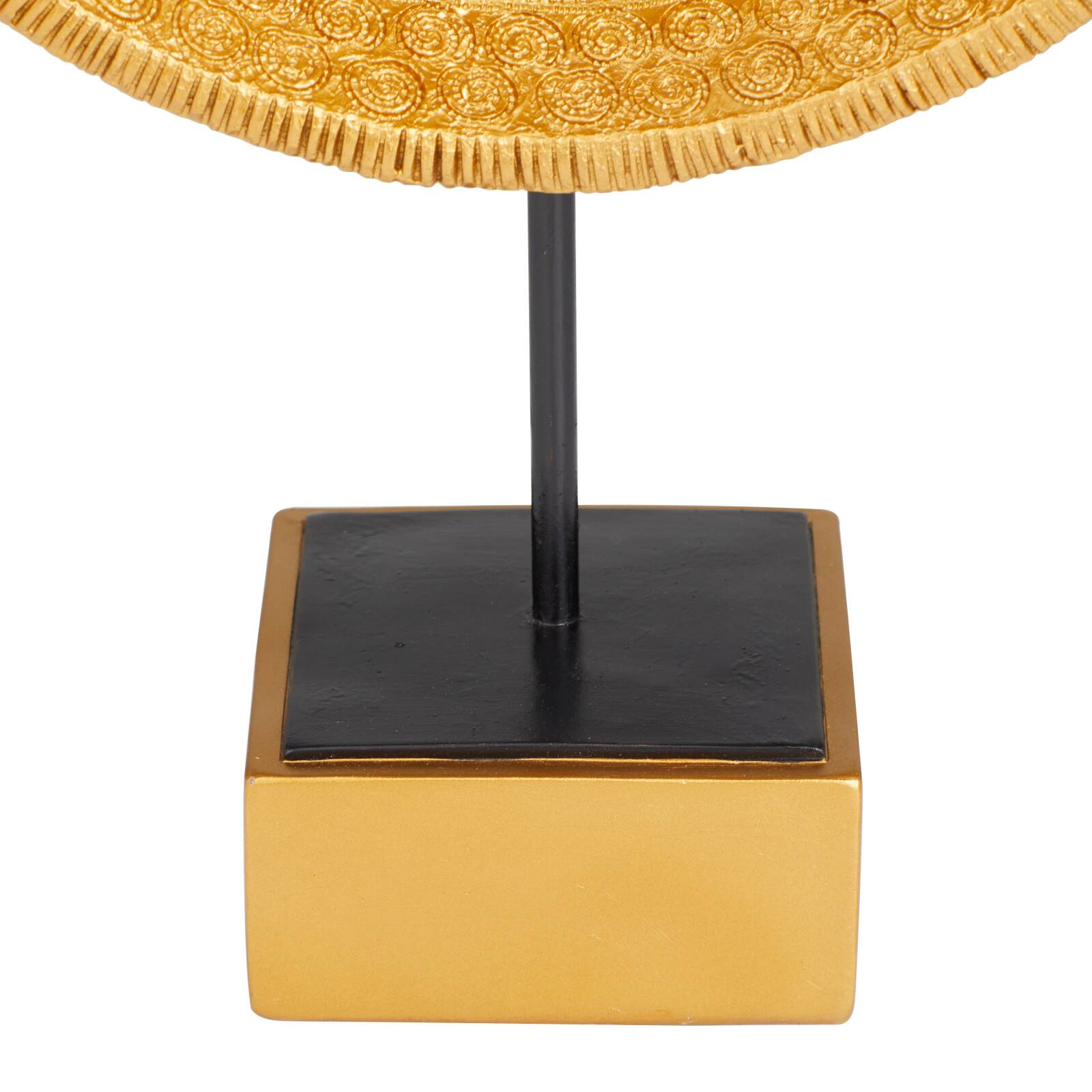 Gold Polystone Glam Sculpture, 20&#x22; x 13&#x22; x 6&#x22;