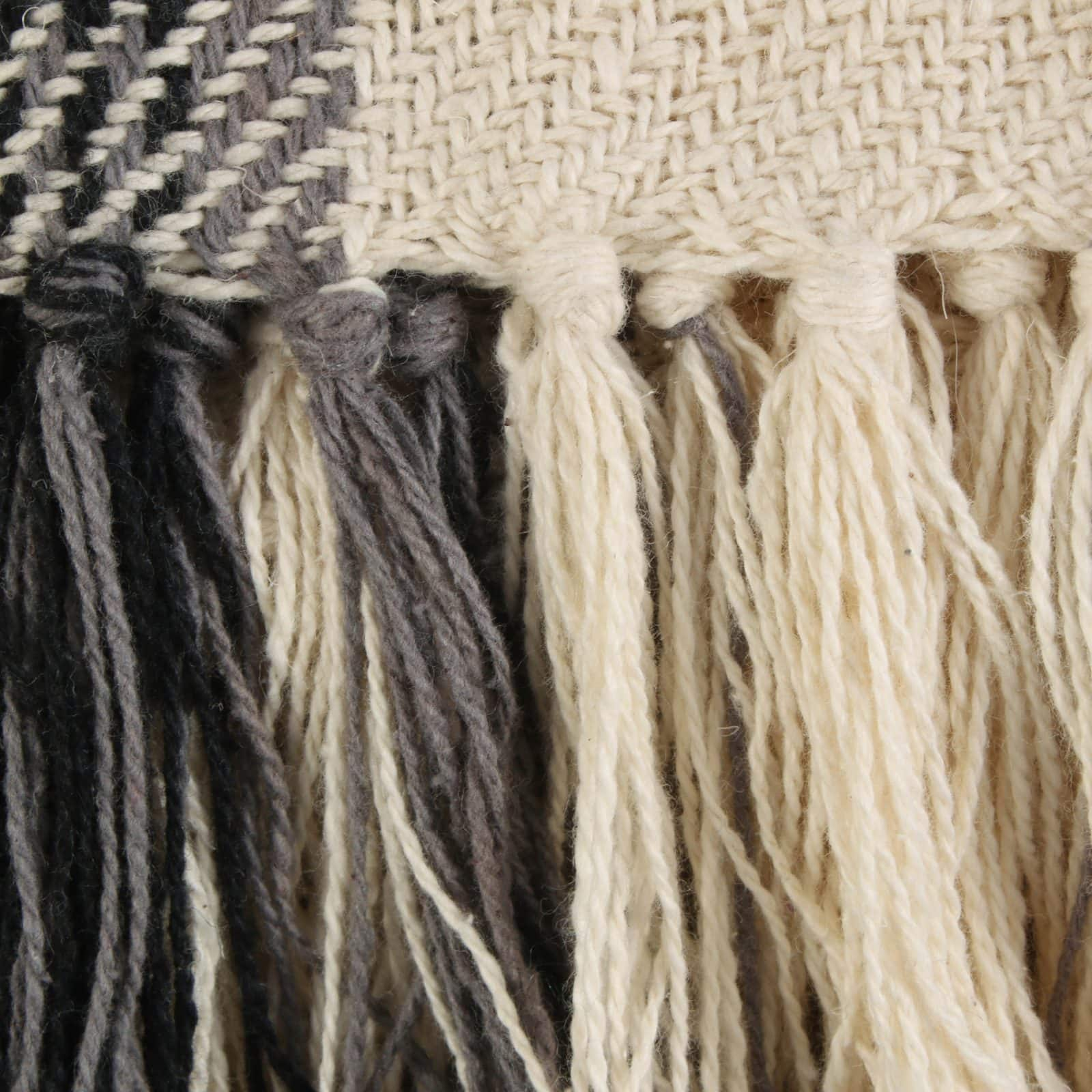 DII&#xAE; Black &#x26; Cream Farmhouse Woven Throw