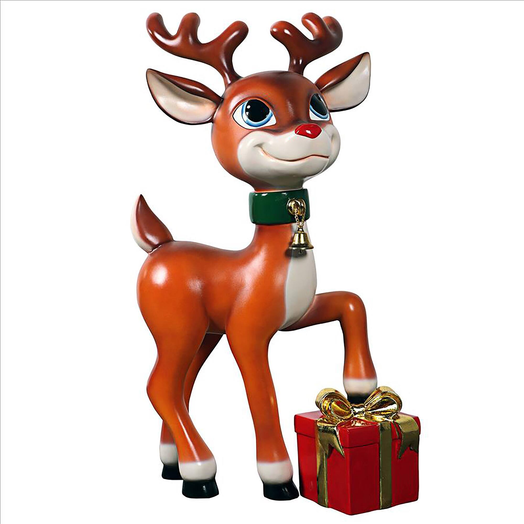 3ft. Belle, Santa's Red-Nosed Christmas Reindeer Statue