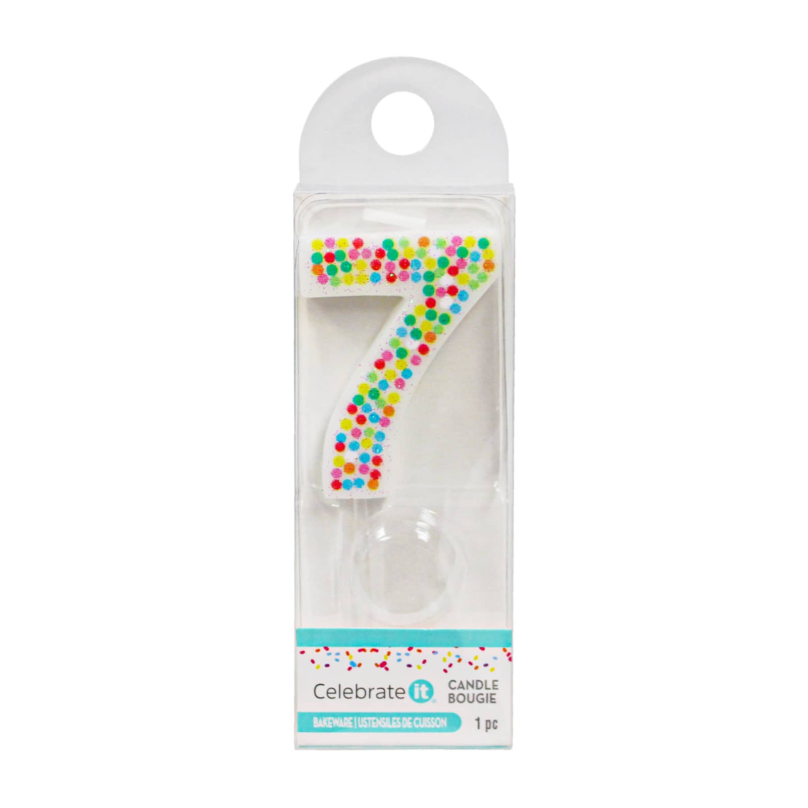 12 Pack: Confetti Number Birthday Candle by Celebrate It™