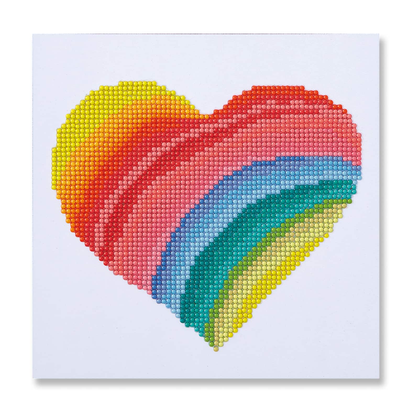 Cross stitch kit - Rainbow hearts cross stitch kit - kids cross