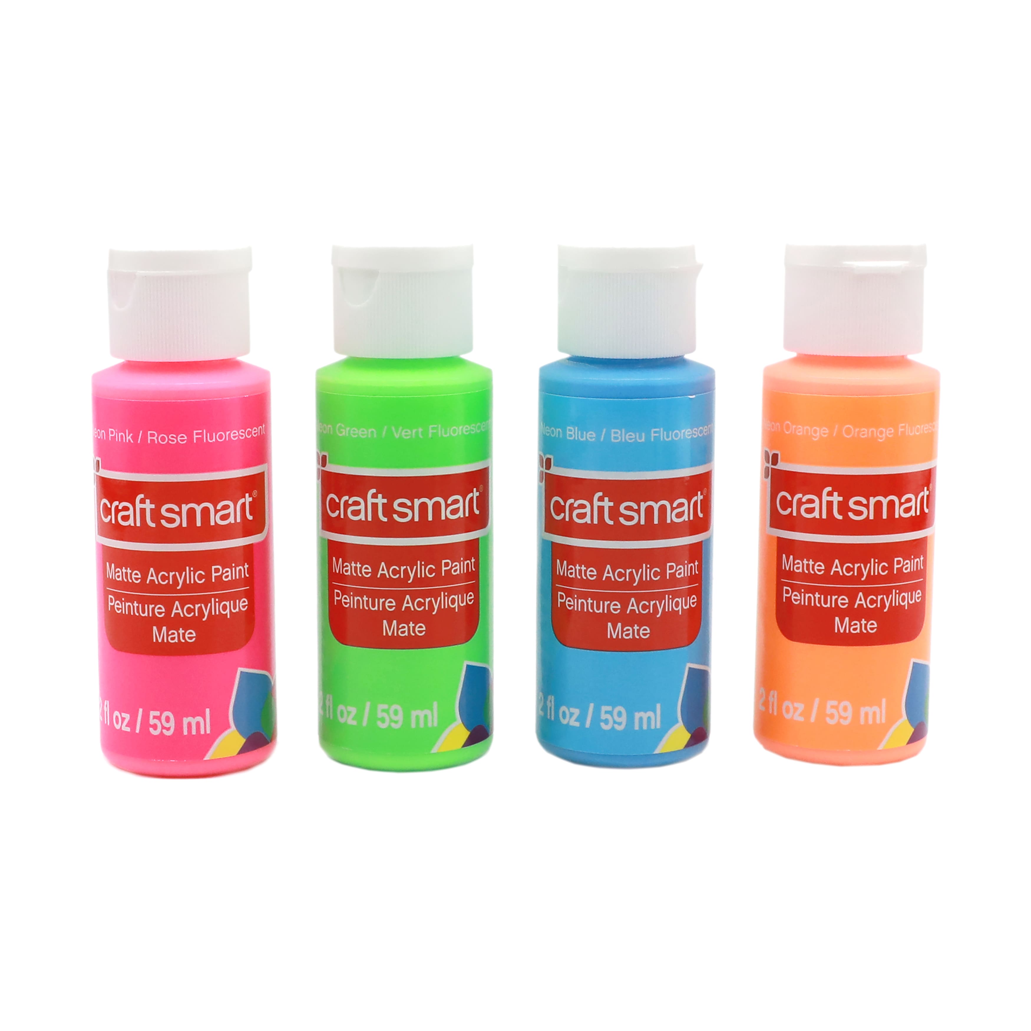 24 Packs: 4 ct. (96 total) Neon Acrylic Paints by Craft Smart®