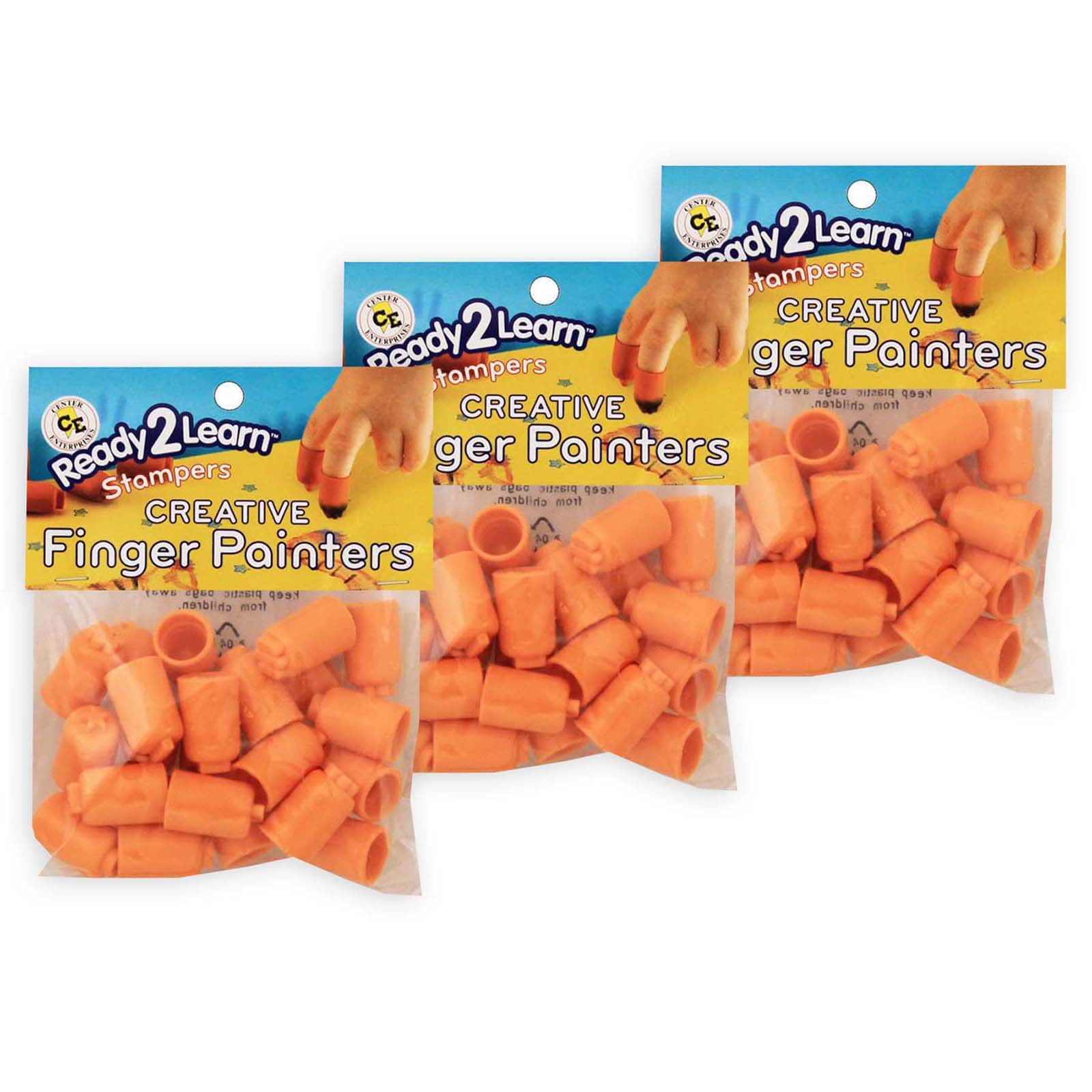 Center Enterprises Ready2learn™ Finger Painter Stamps, 3 Packs of 24